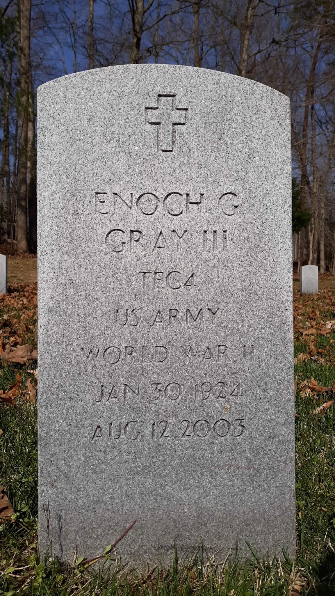 Gravesite marker image for enoch g gray iii