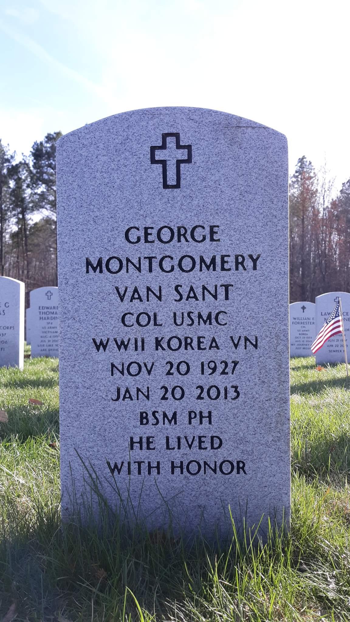Gravesite marker image for george montgomery van sant