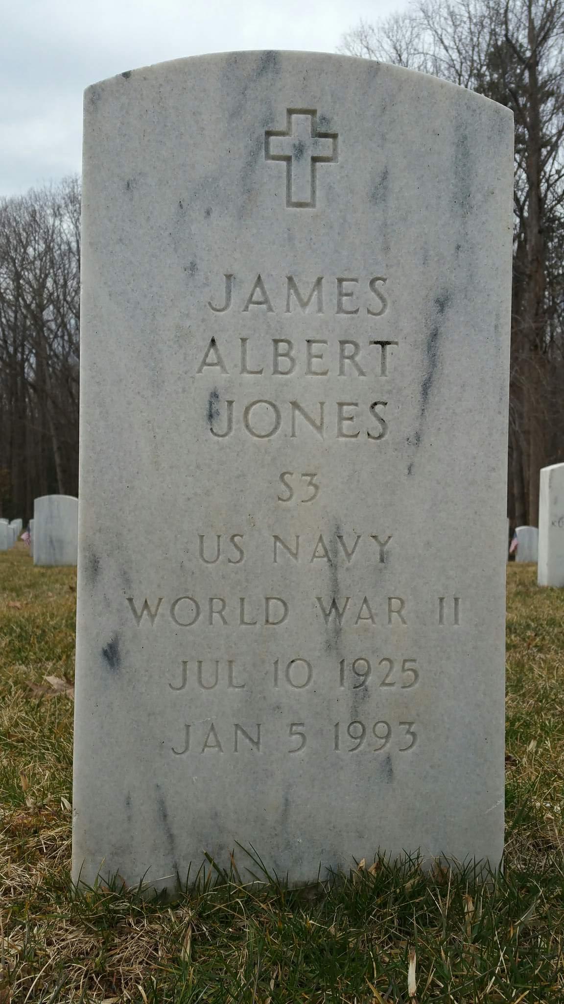 Gravesite marker image for james albert jones