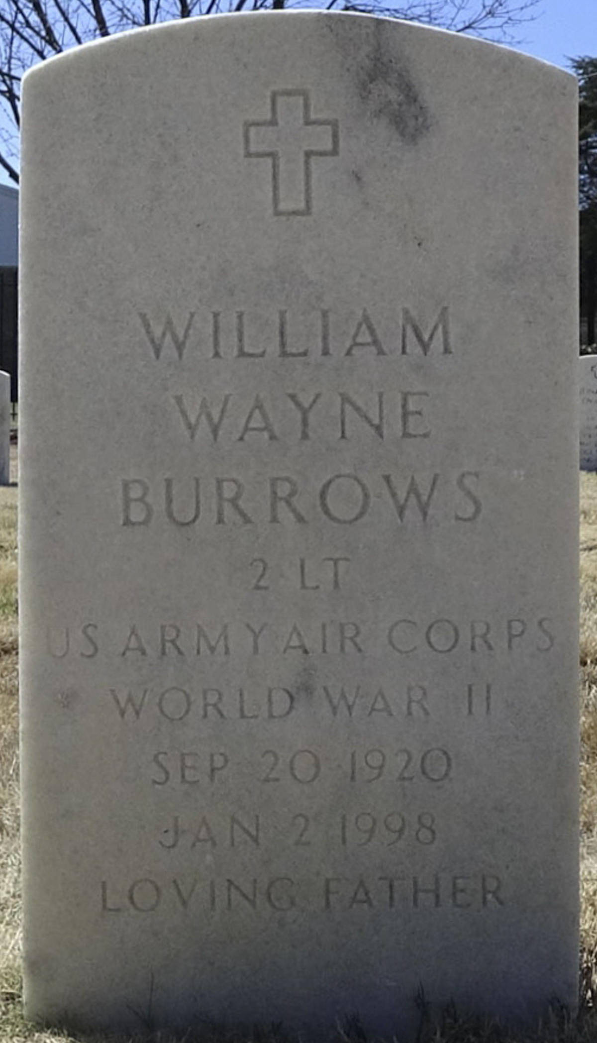 Gravesite marker image for william wayne burrows