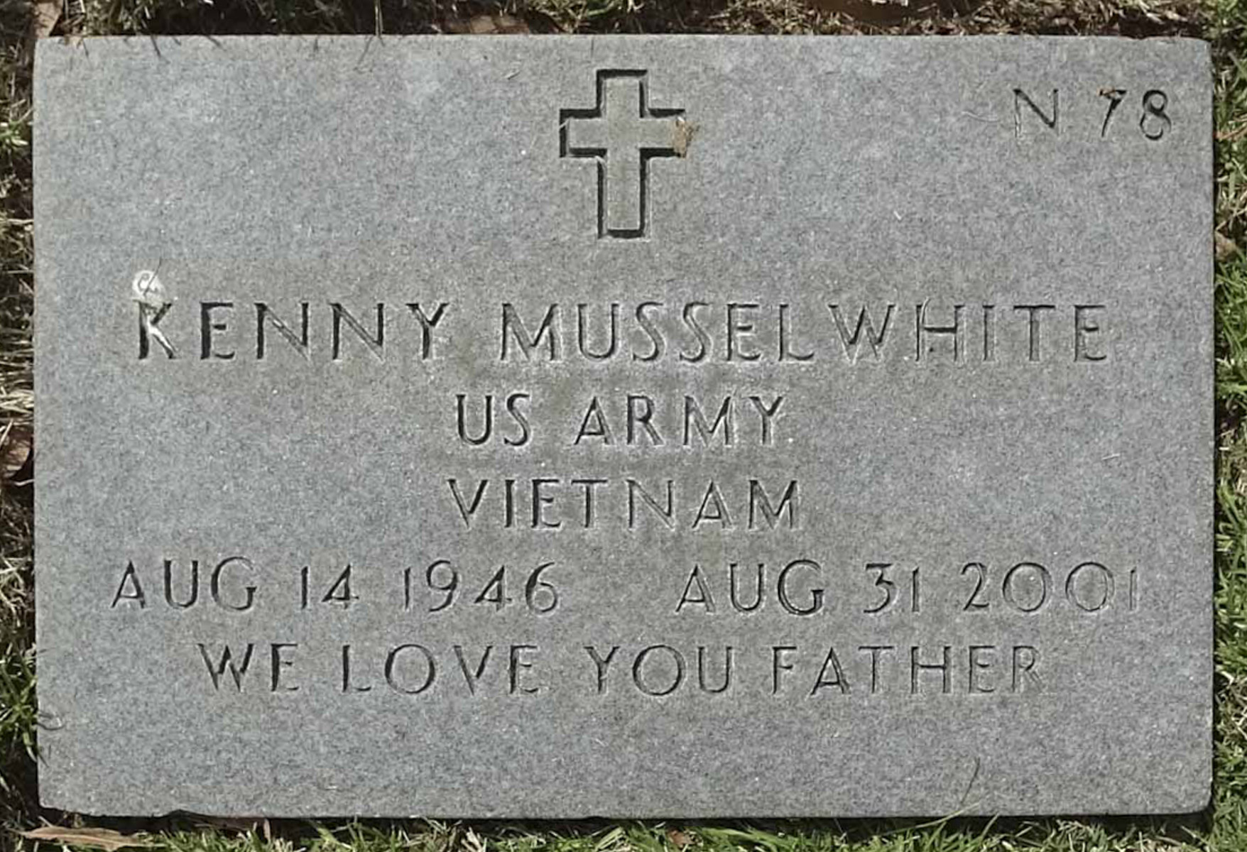 Gravesite marker image for kenny musselwhite