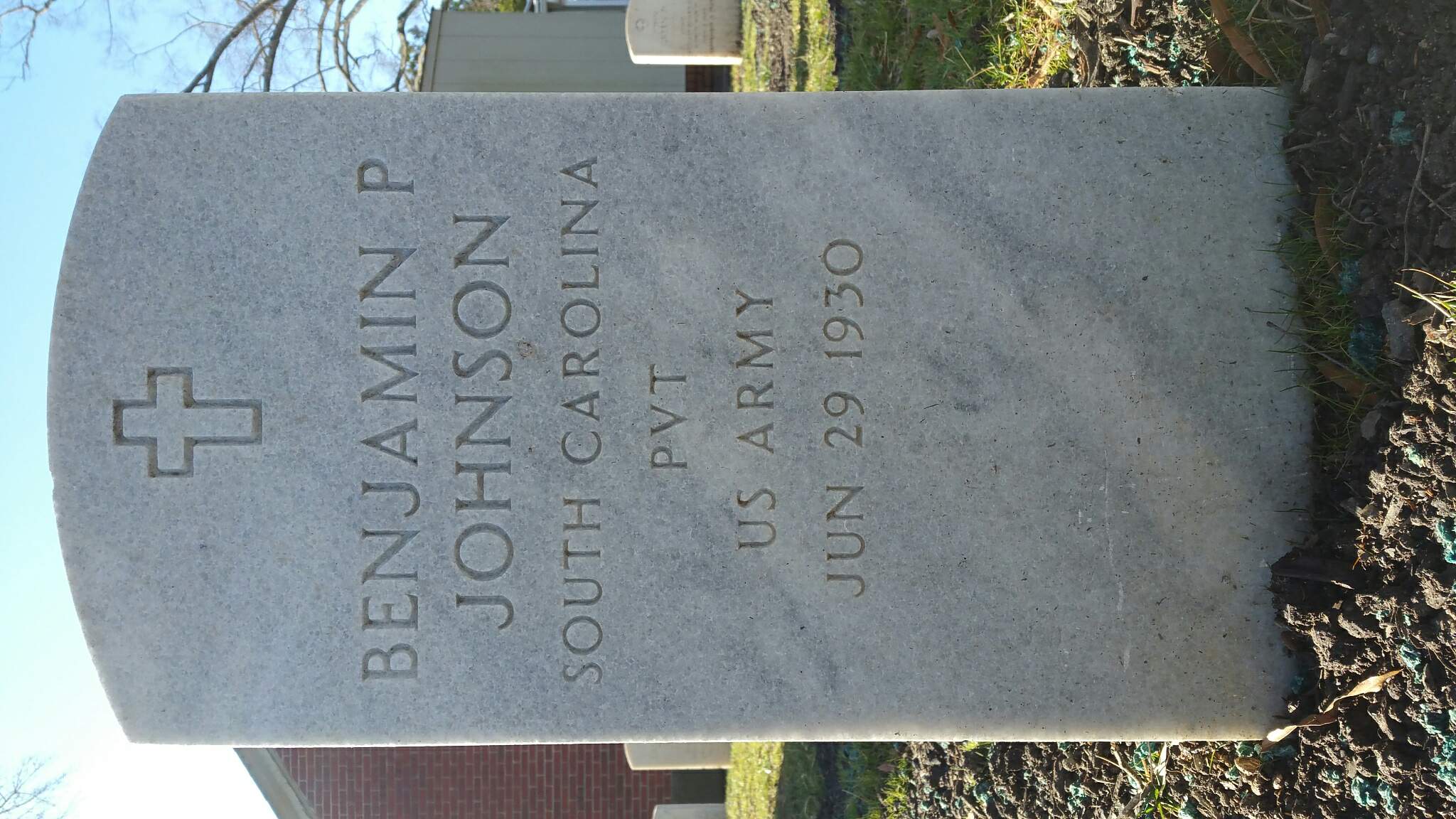 Gravesite marker image for benjamin p johnson