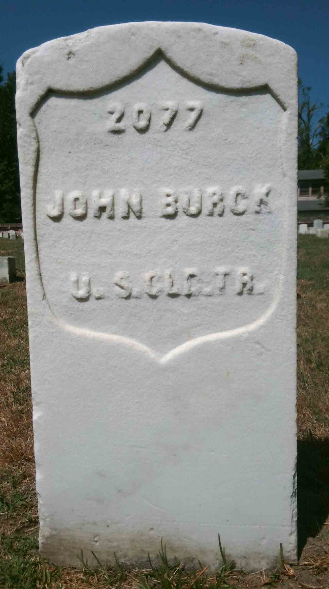 Gravesite marker image for john burck