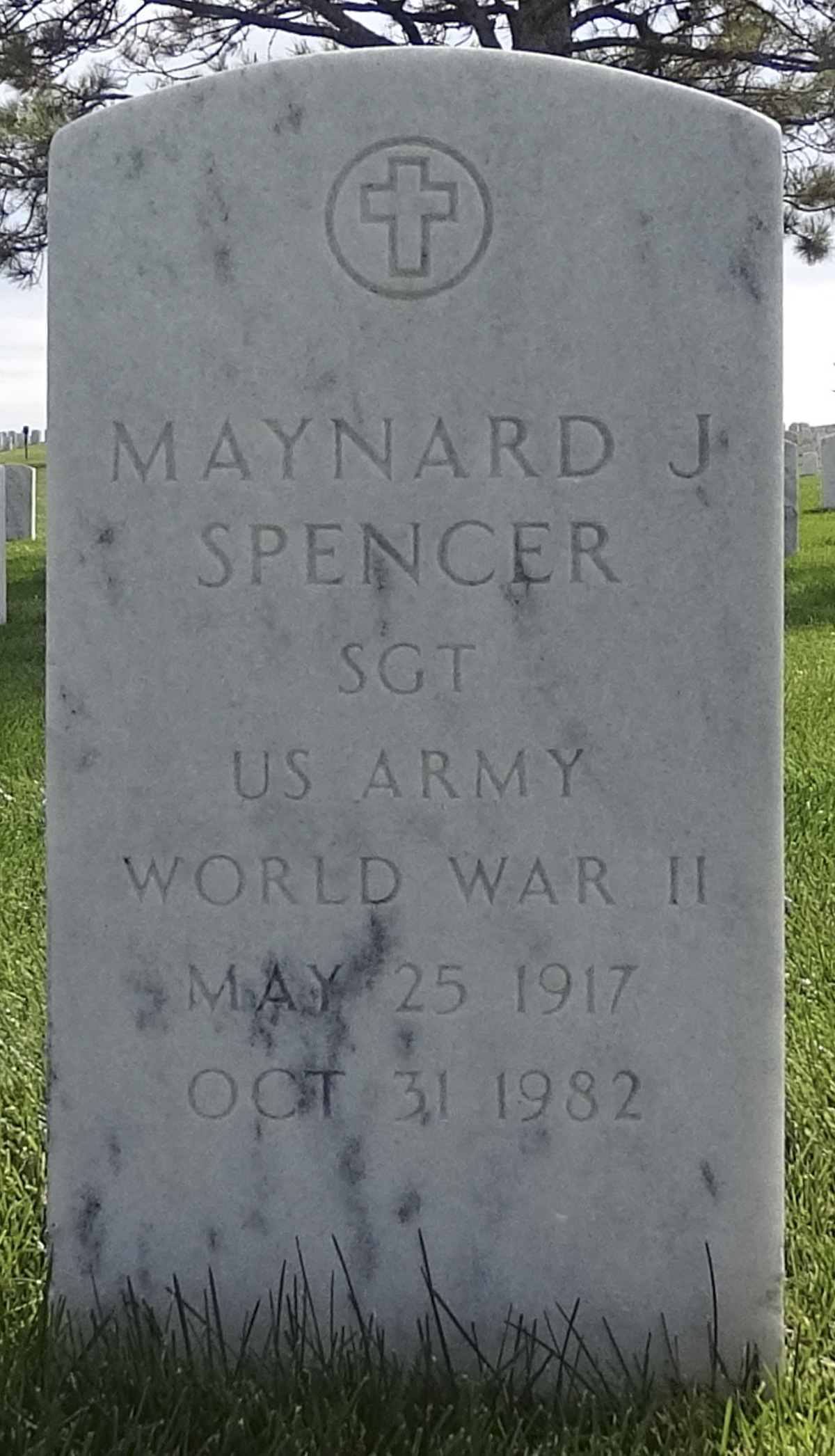 Gravesite marker image for maynard j spencer