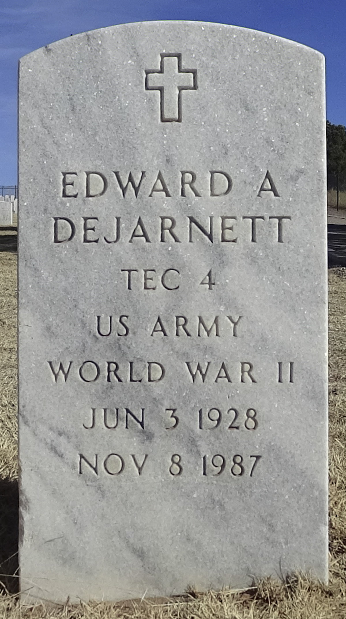 Gravesite marker image for edward a dejarnett