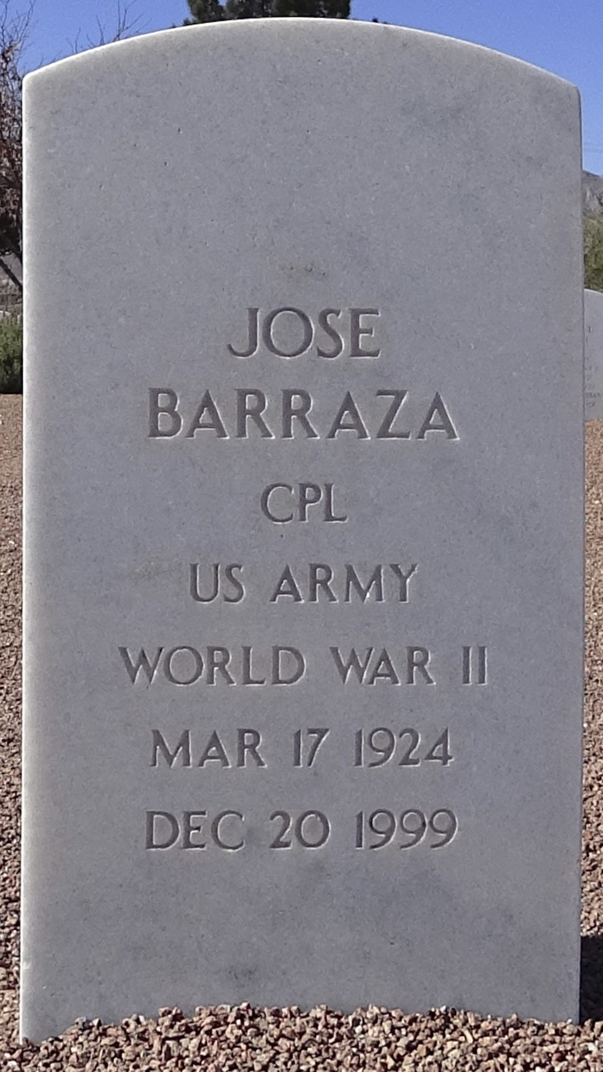 Gravesite marker image for jose barraza