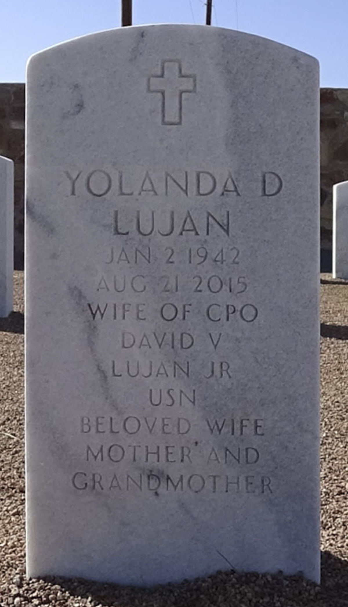 Gravesite marker image for david v lujan jr