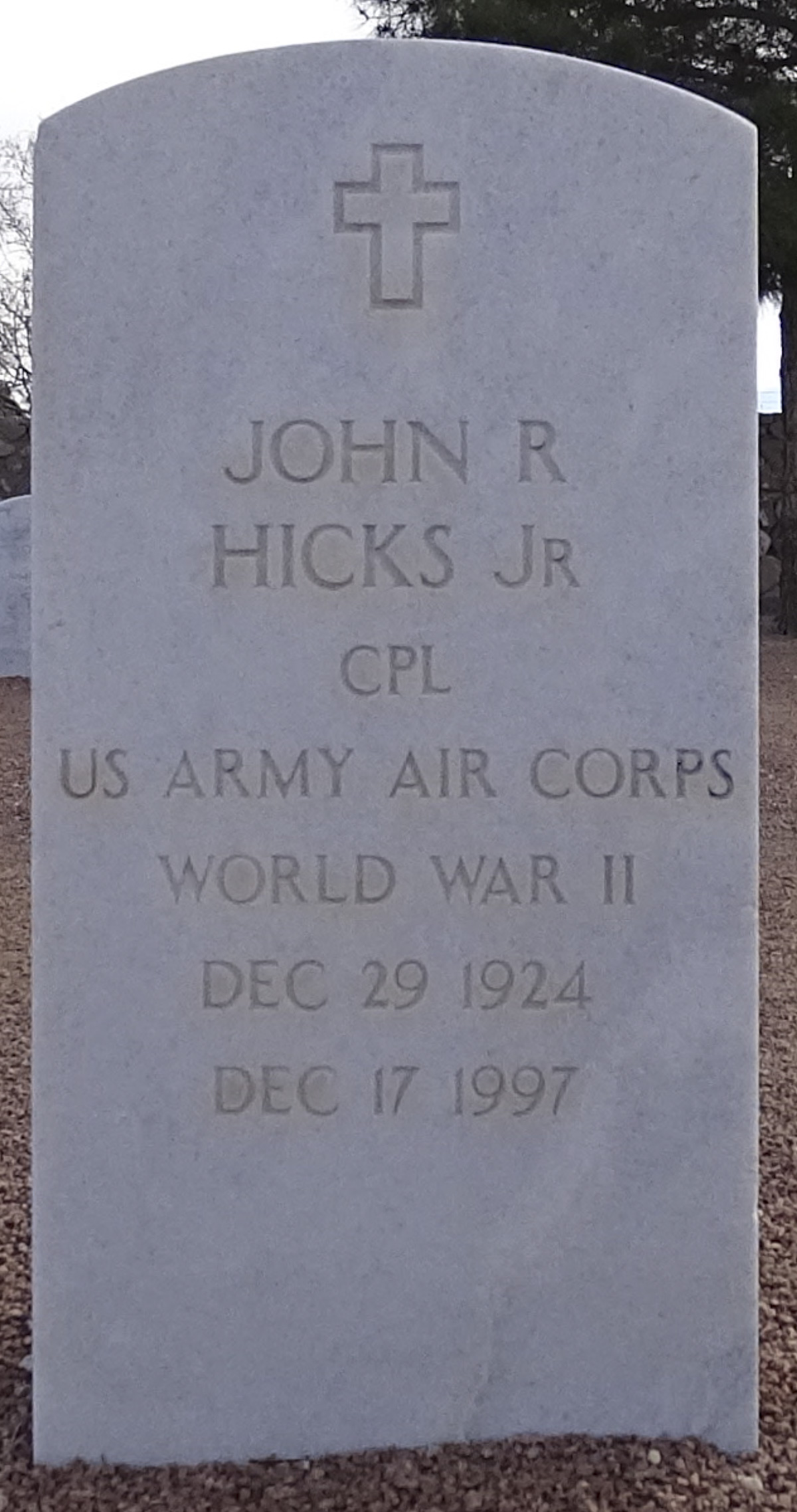 Gravesite marker image for john r hicks jr