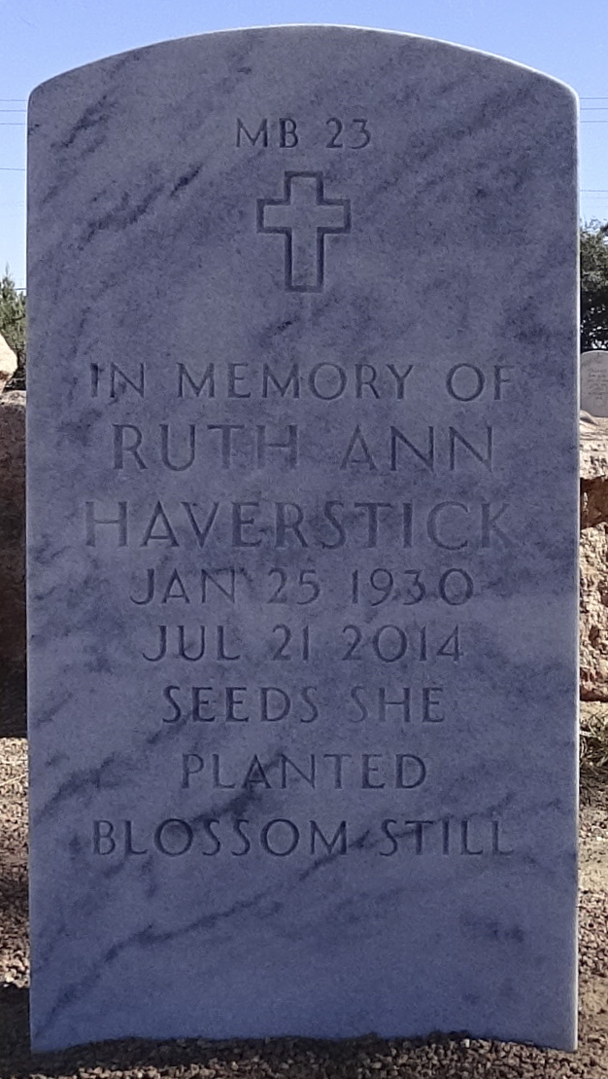 Gravesite marker image for vernon francis haverstick