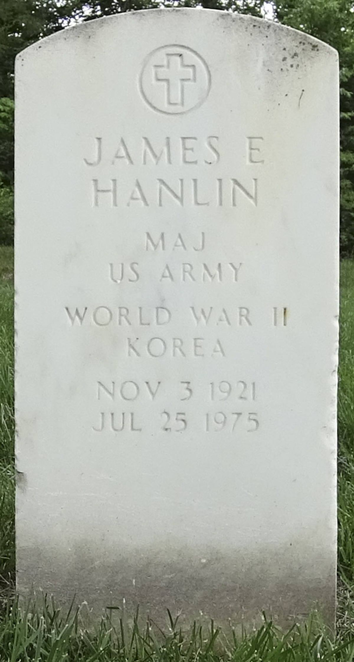 Gravesite marker image for james e hanlin