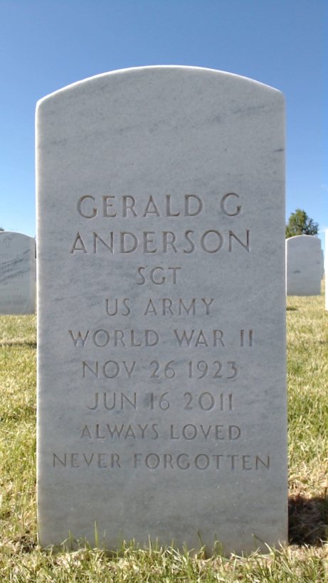 Gravesite marker image for gerald g anderson