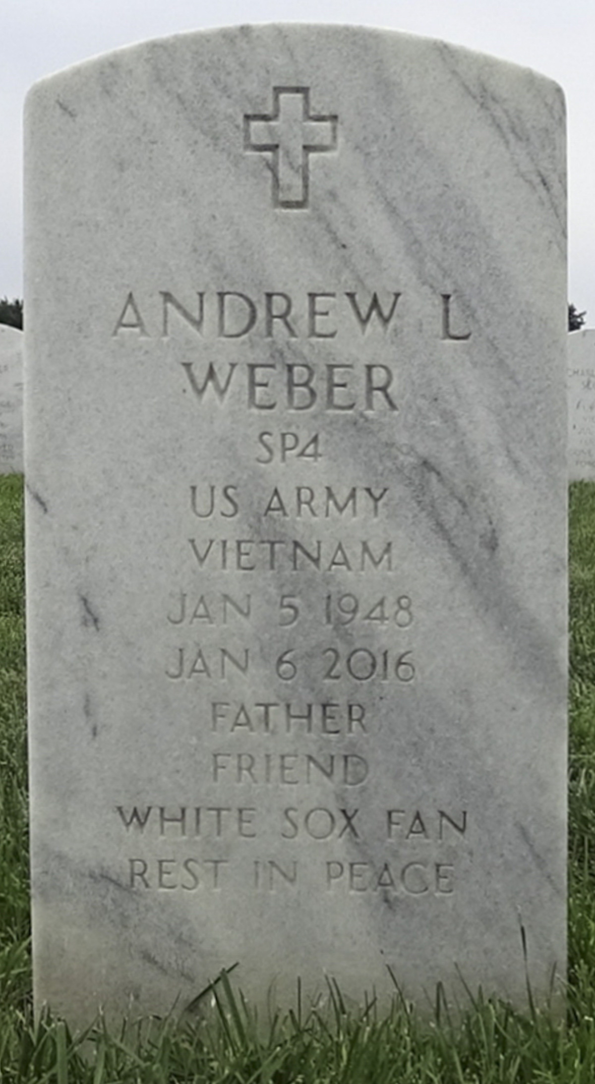 Gravesite marker image for andrew l weber
