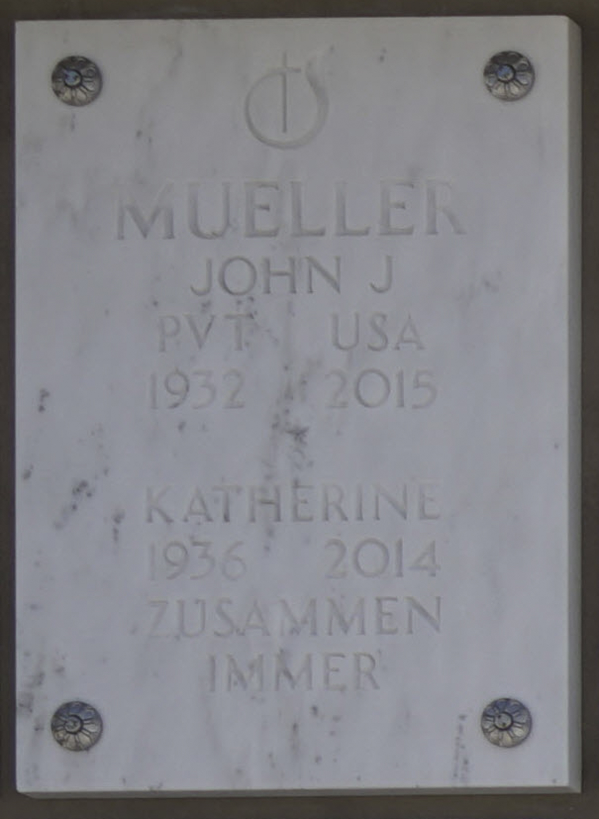 Gravesite marker image for john j mueller