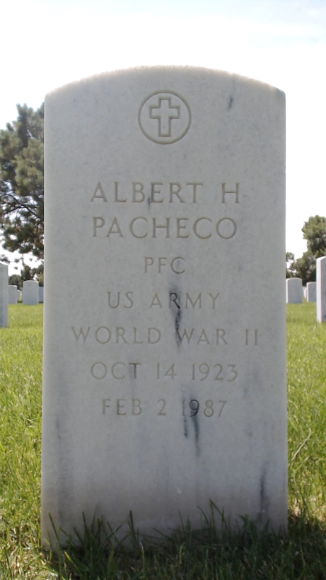 Gravesite marker image for albert h pacheco