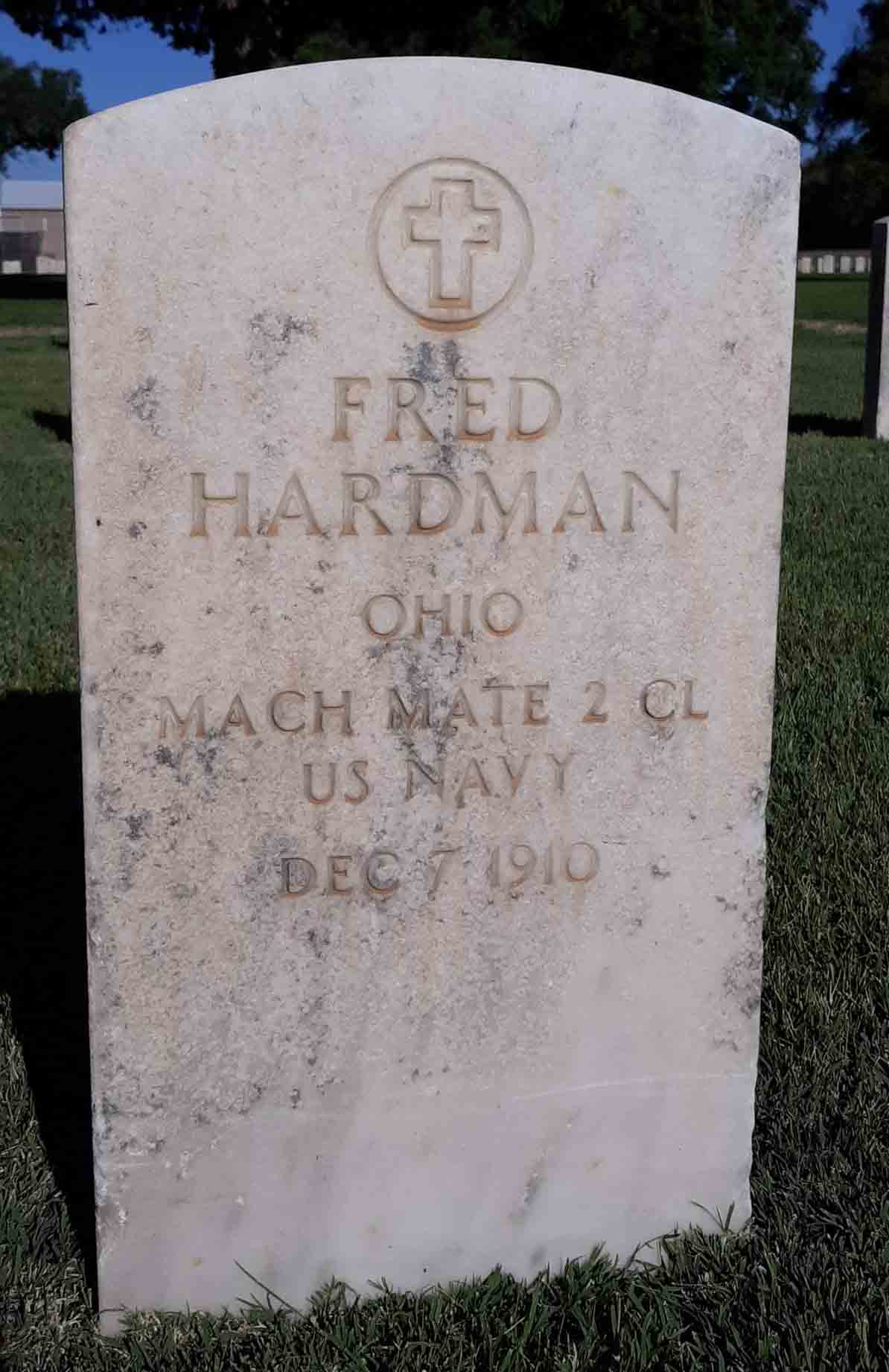 Gravesite marker image for fred hardman