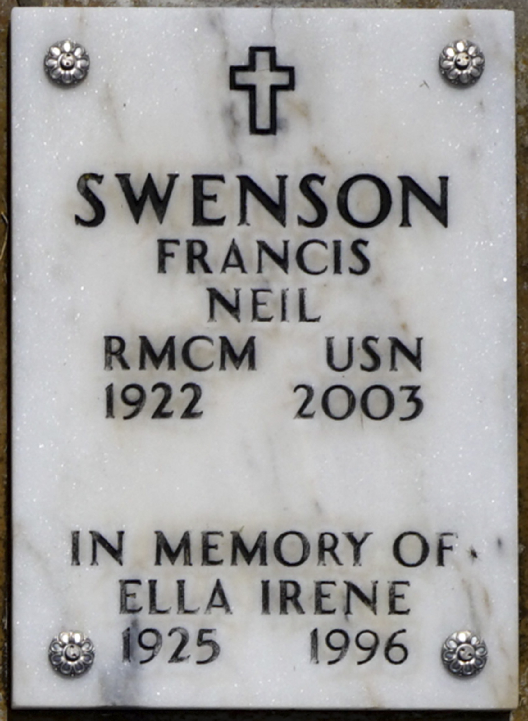 Gravesite marker image for francis neil swenson