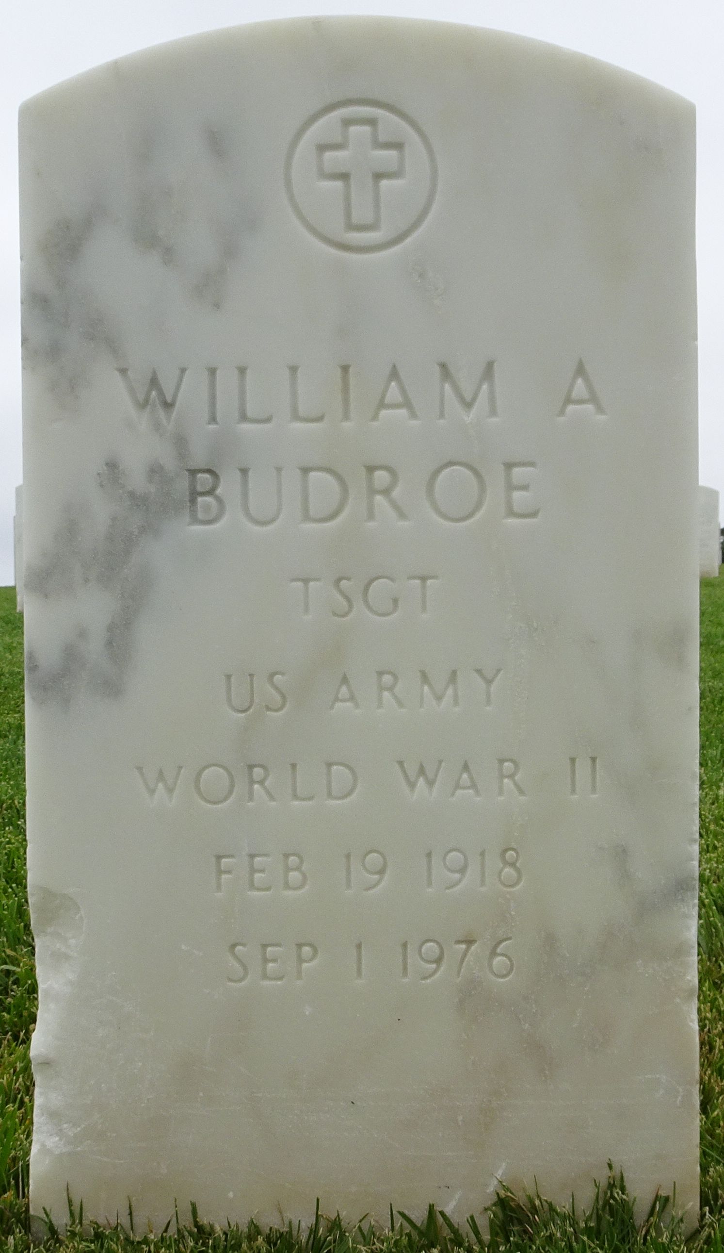 Gravesite marker image for william a budroe