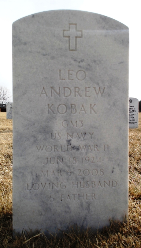 Gravesite marker image for leo andrew kobak