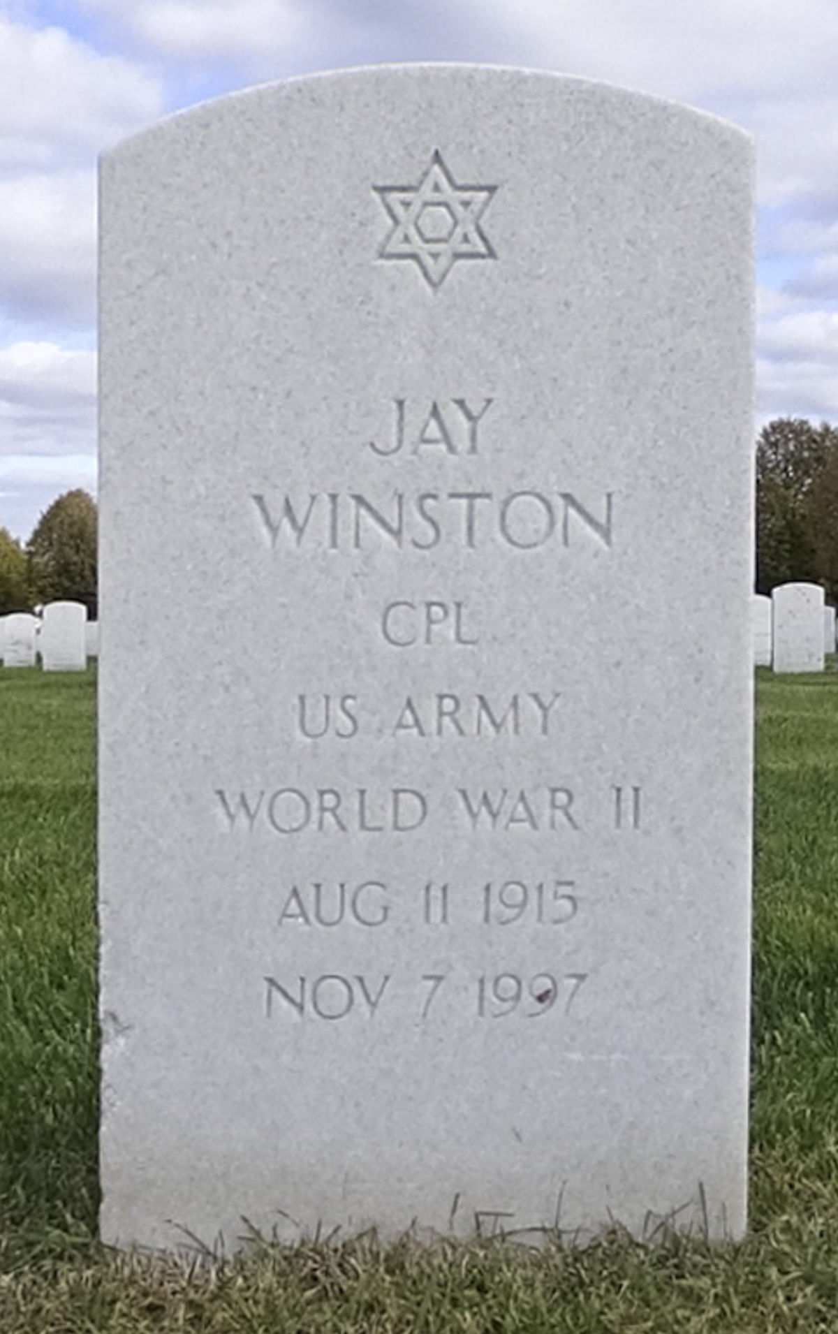 Gravesite marker image for jay winston