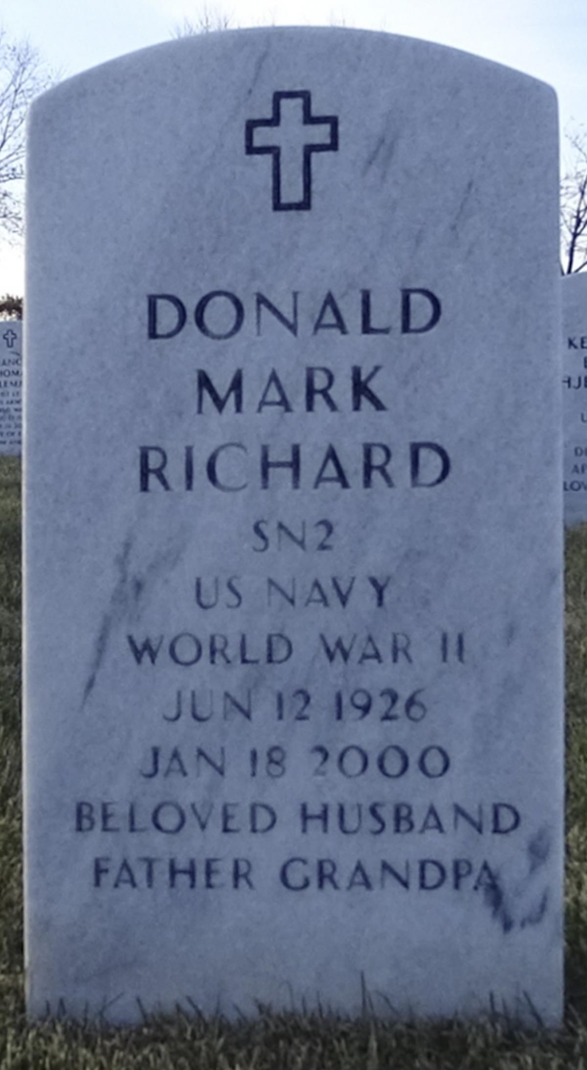 Gravesite marker image for donald mark richard