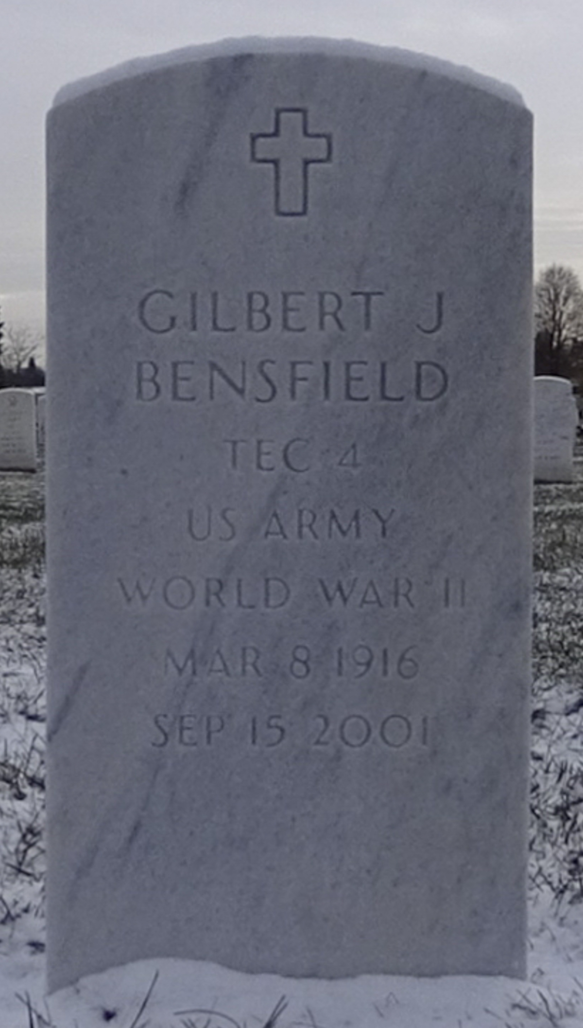 Gravesite marker image for gilbert j bensfield