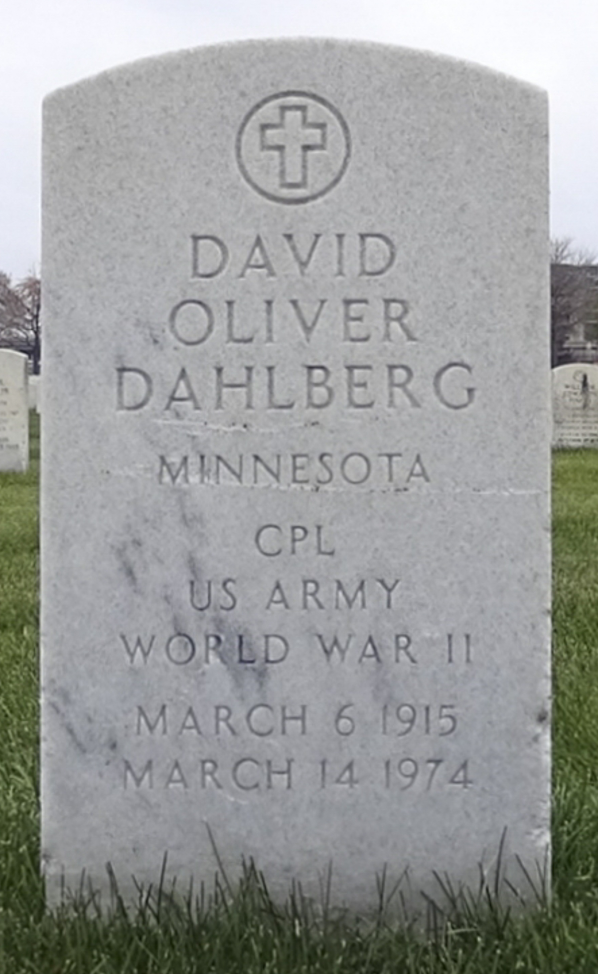 Gravesite marker image for david oliver dahlberg