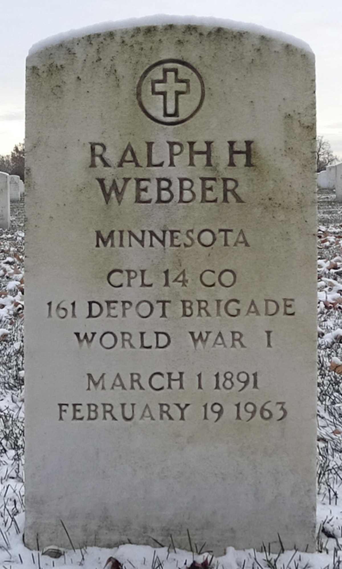 Gravesite marker image for ralph h webber