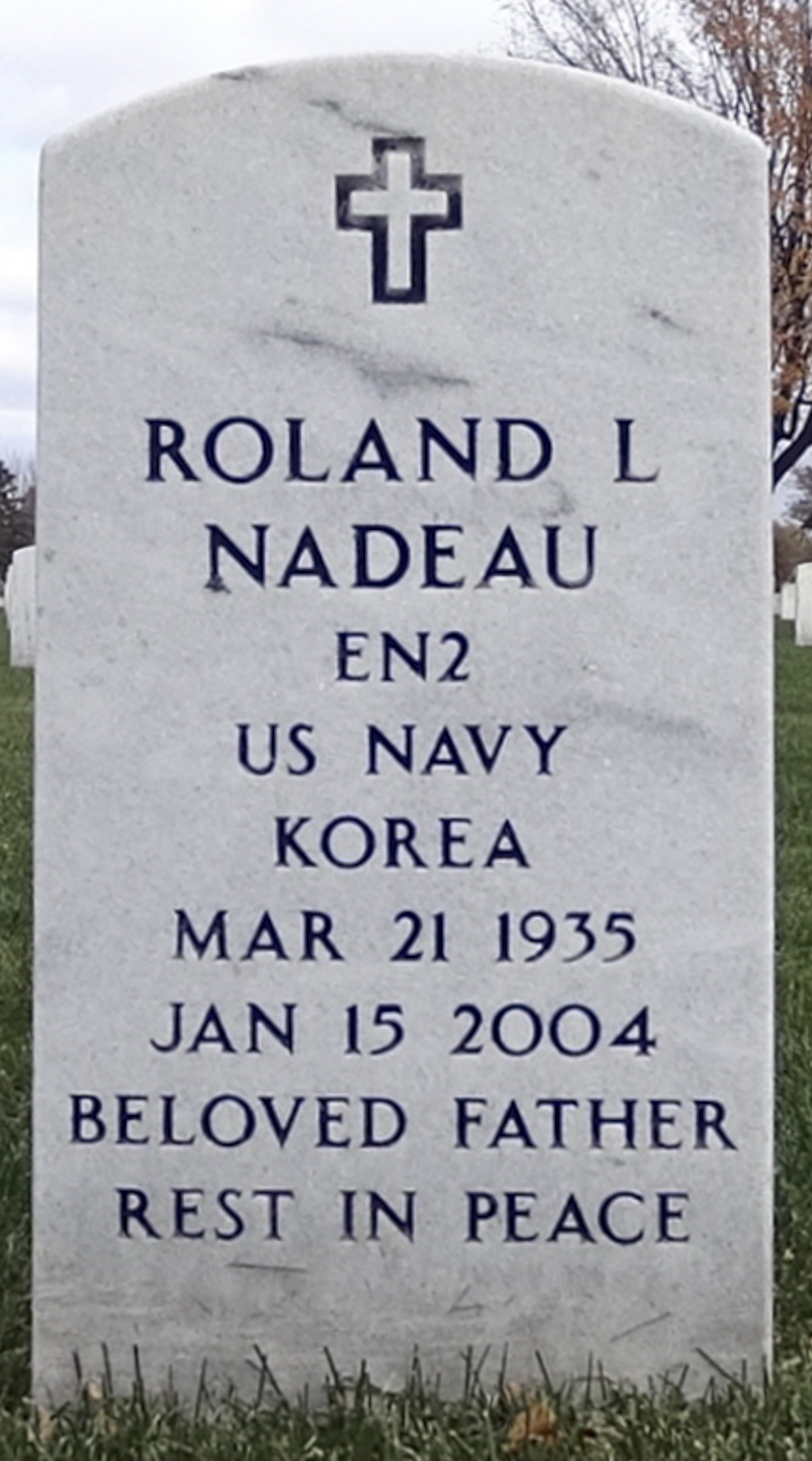 Gravesite marker image for roland l nadeau