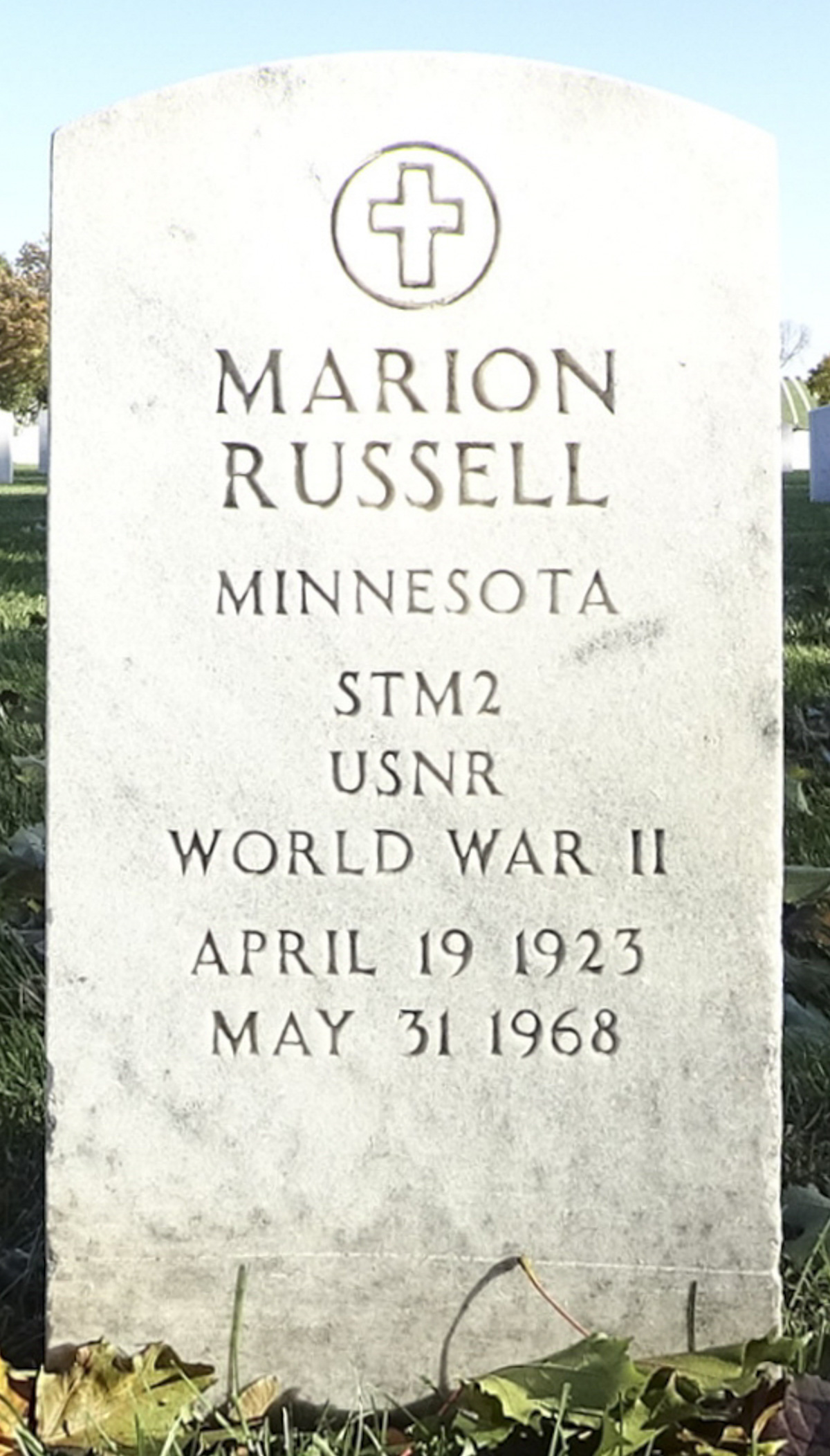 Gravesite marker image for marion russell