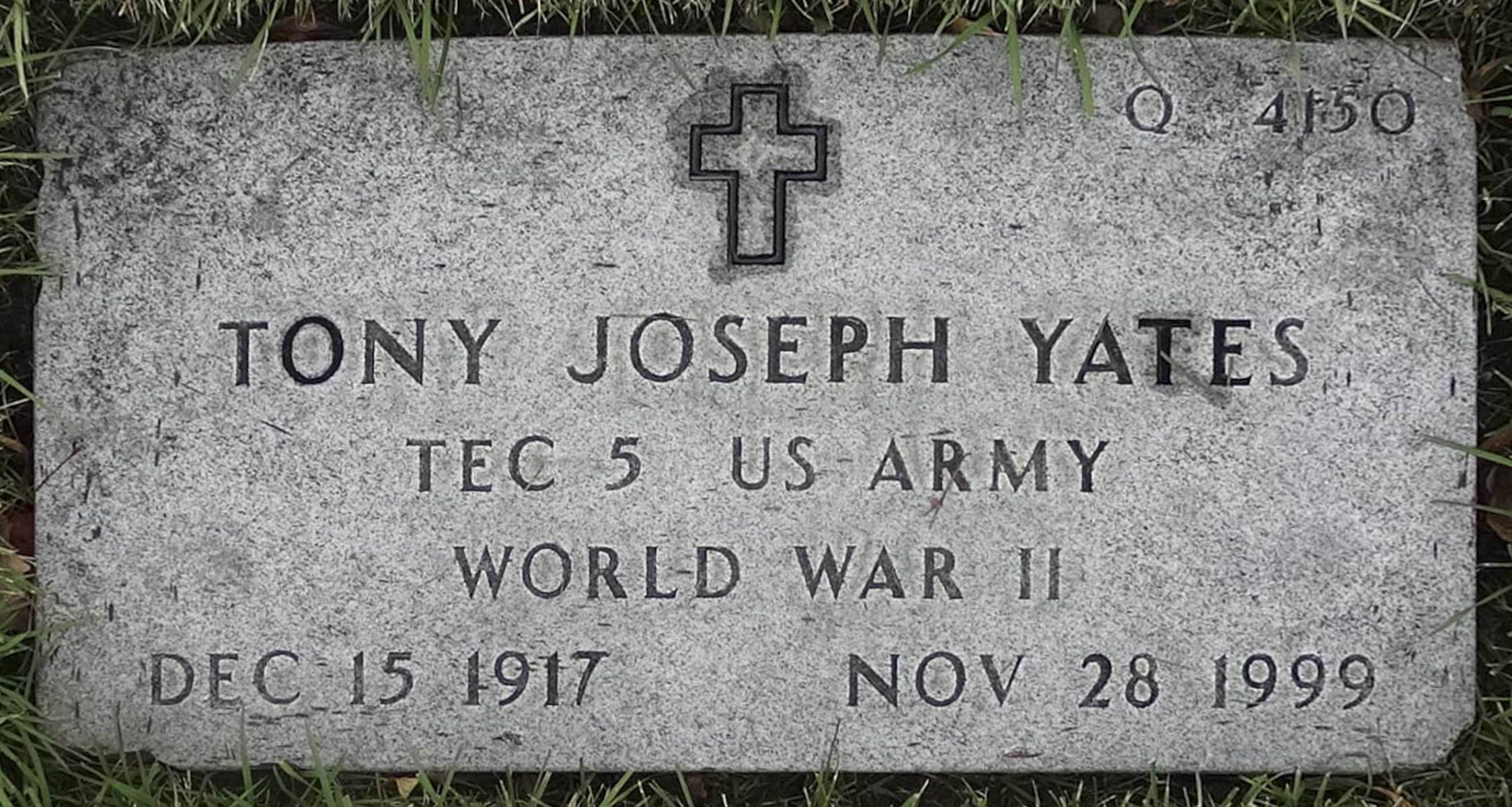 Gravesite marker image for tony joseph yates
