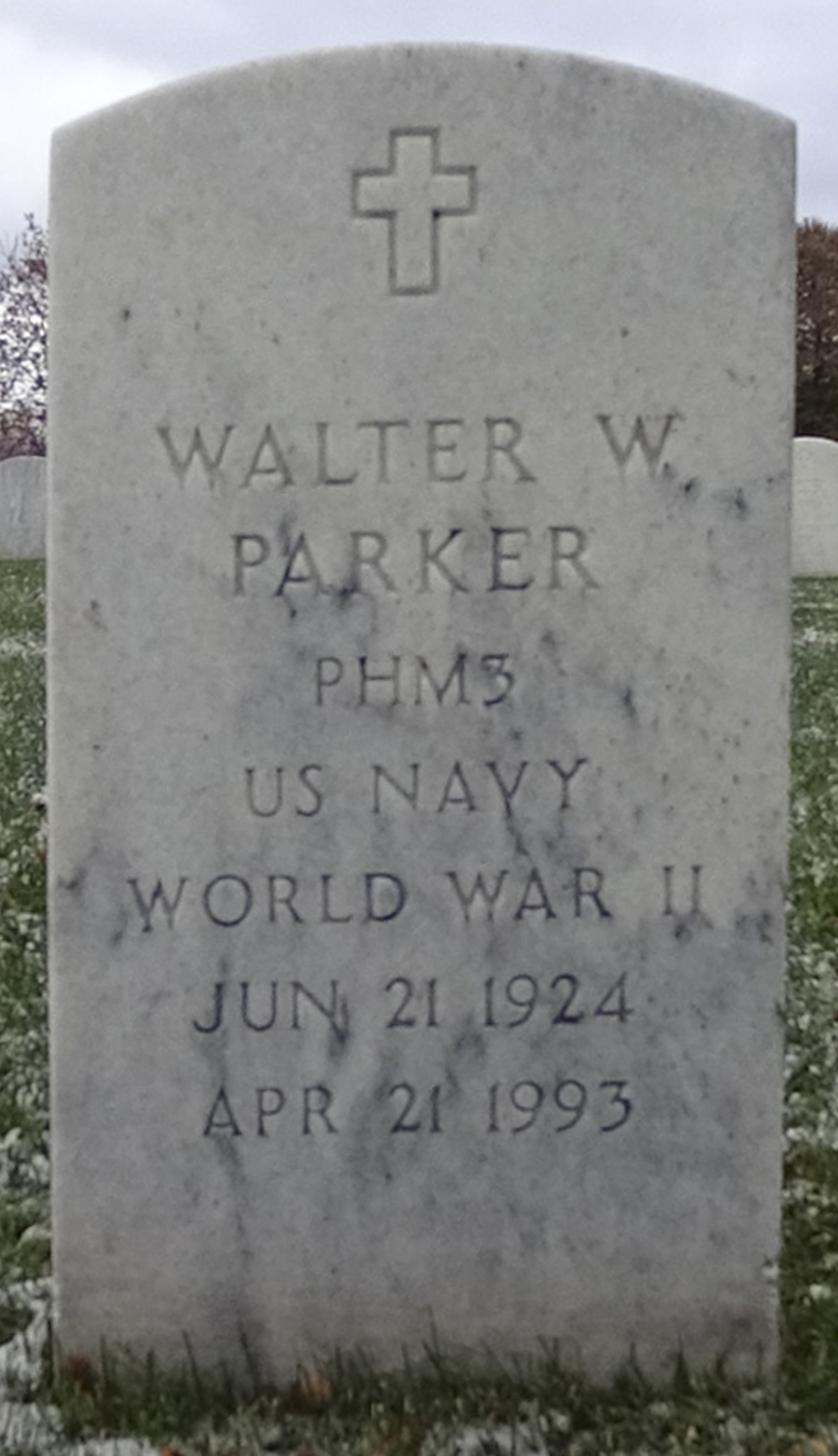 Gravesite marker image for walter w parker