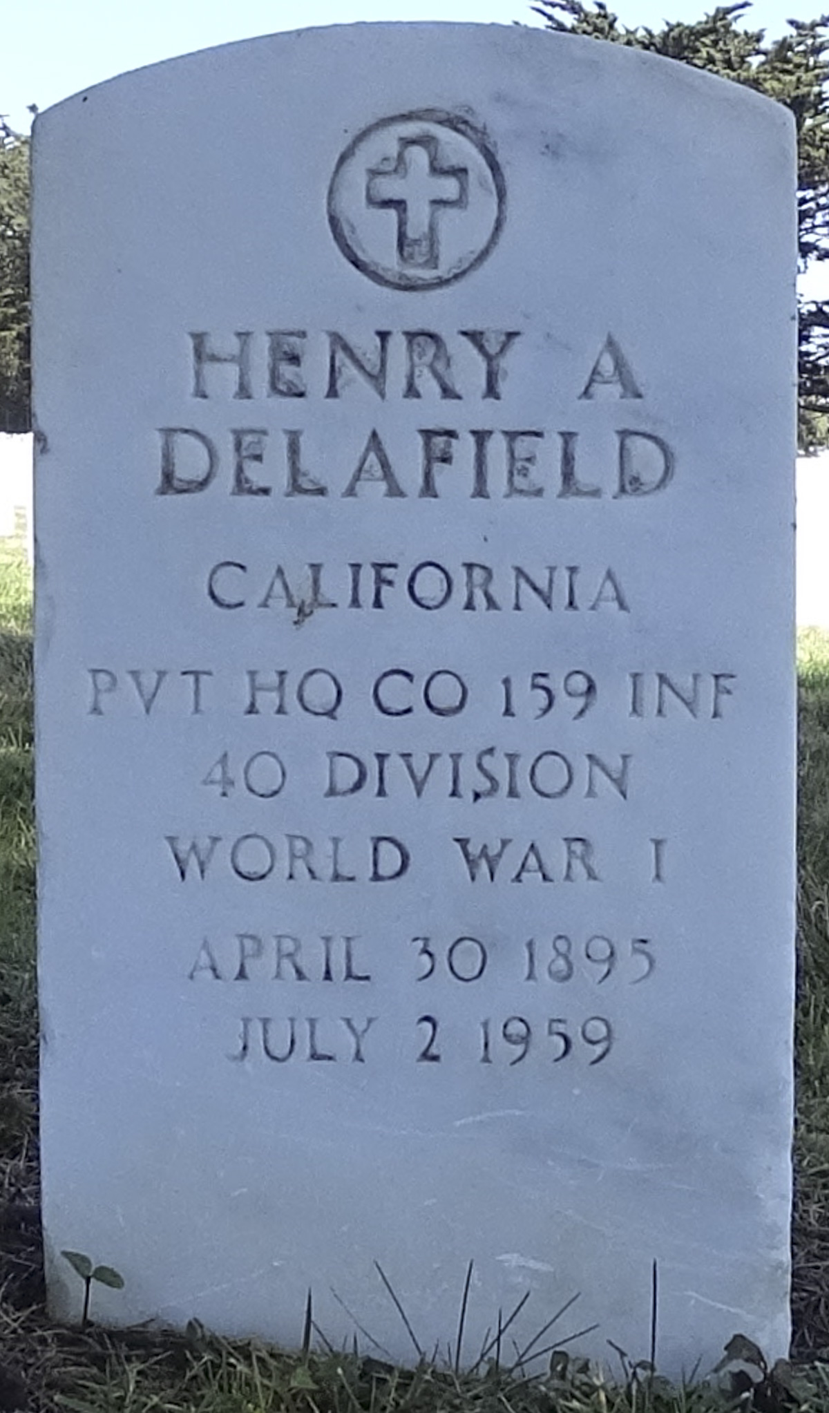 Gravesite marker image for henry a delafield