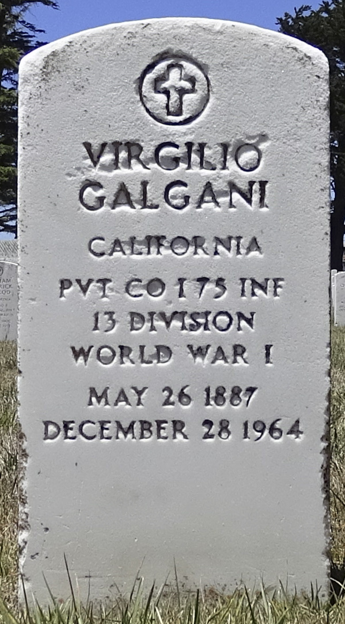 Gravesite marker image for virgilio galgani
