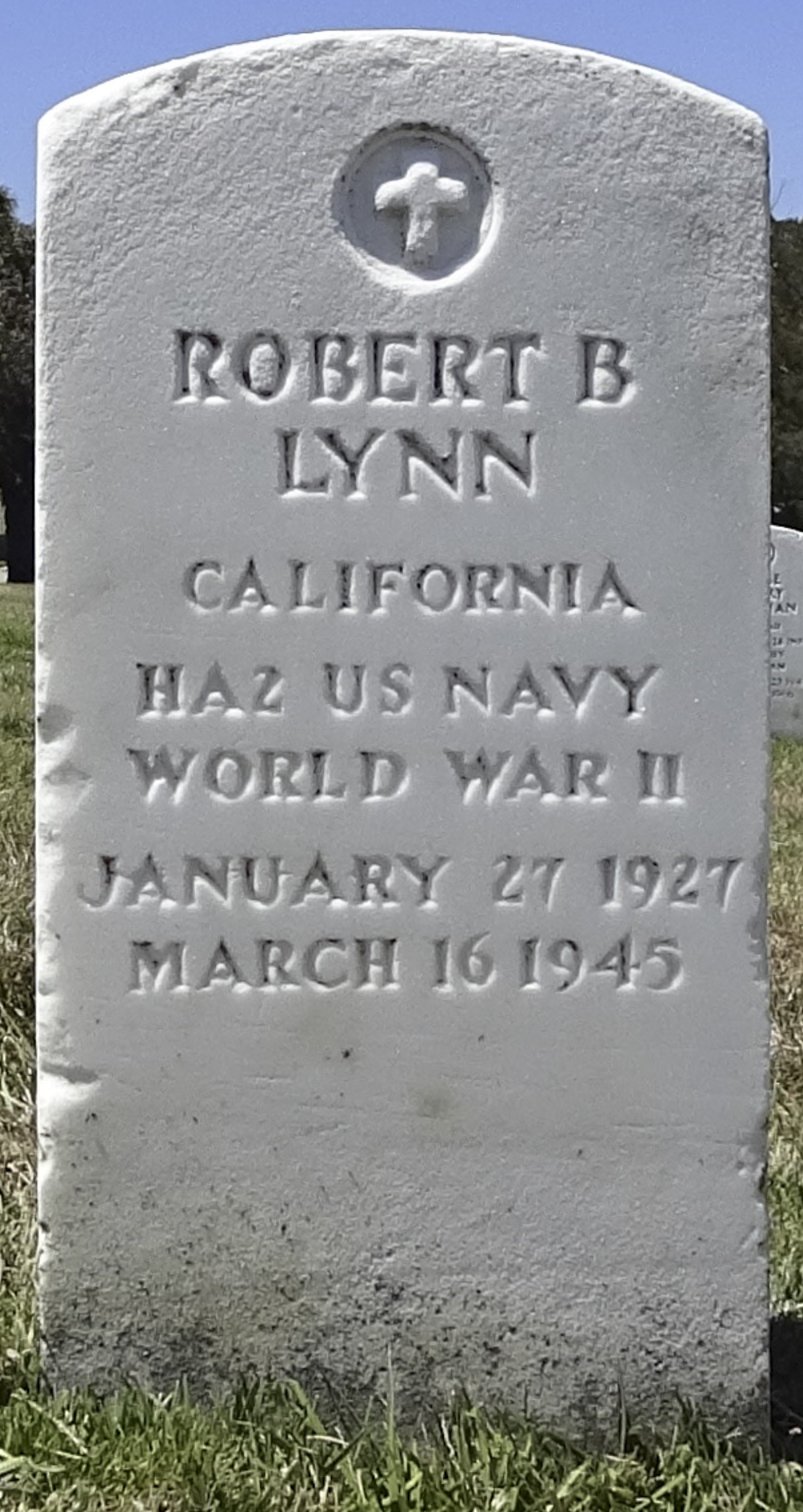 Gravesite marker image for robert b lynn