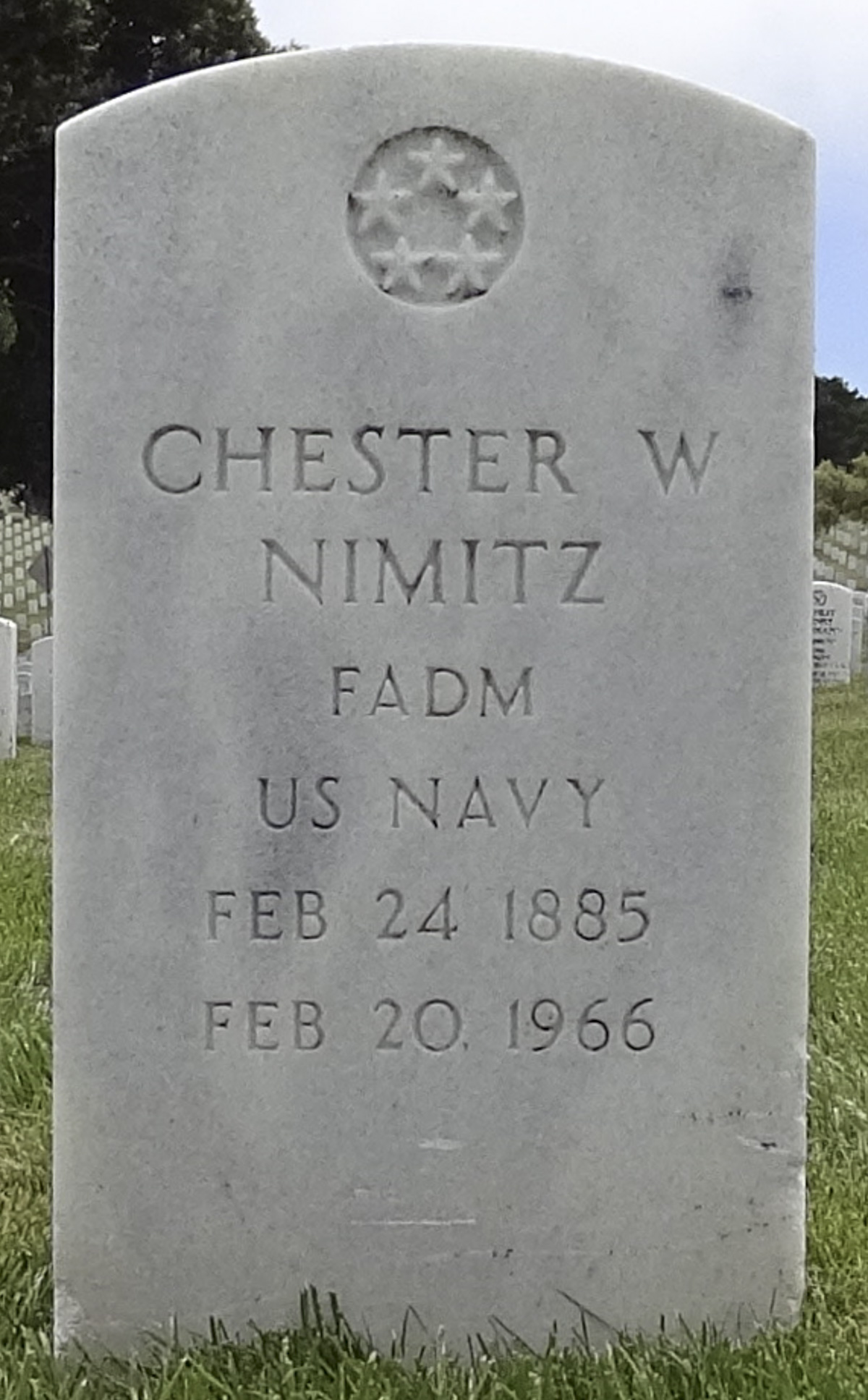 Gravesite marker image for chester w nimitz