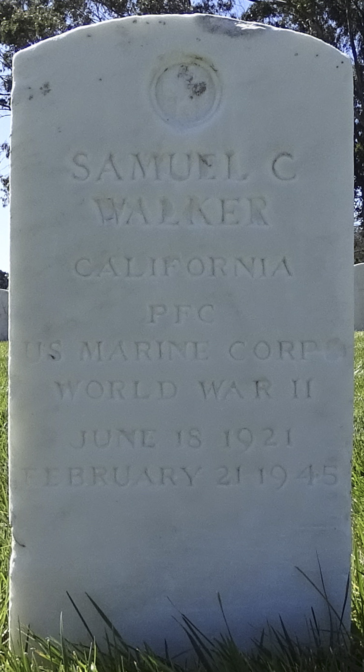Gravesite marker image for samuel c walker
