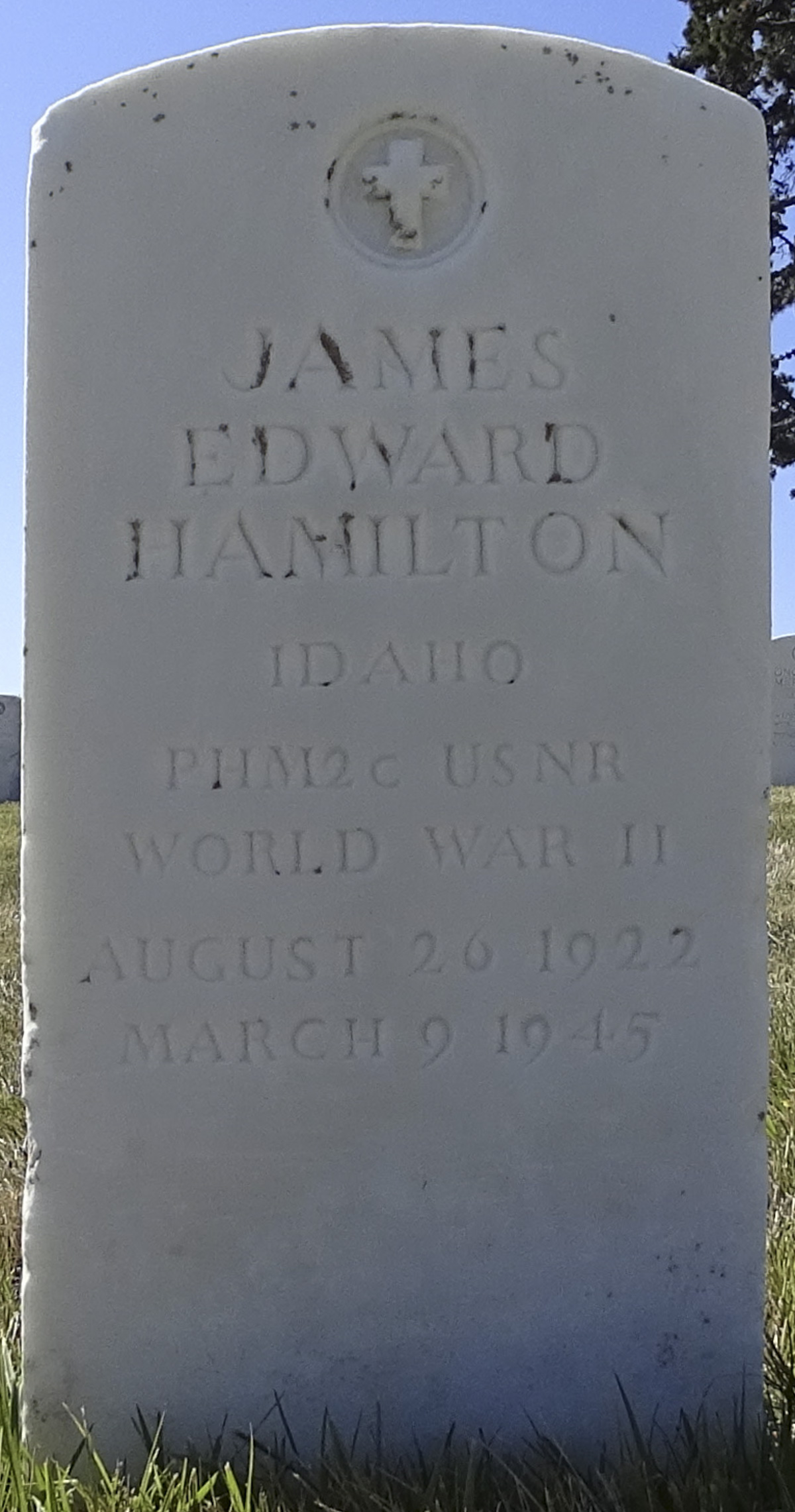 Gravesite marker image for james edward hamilton