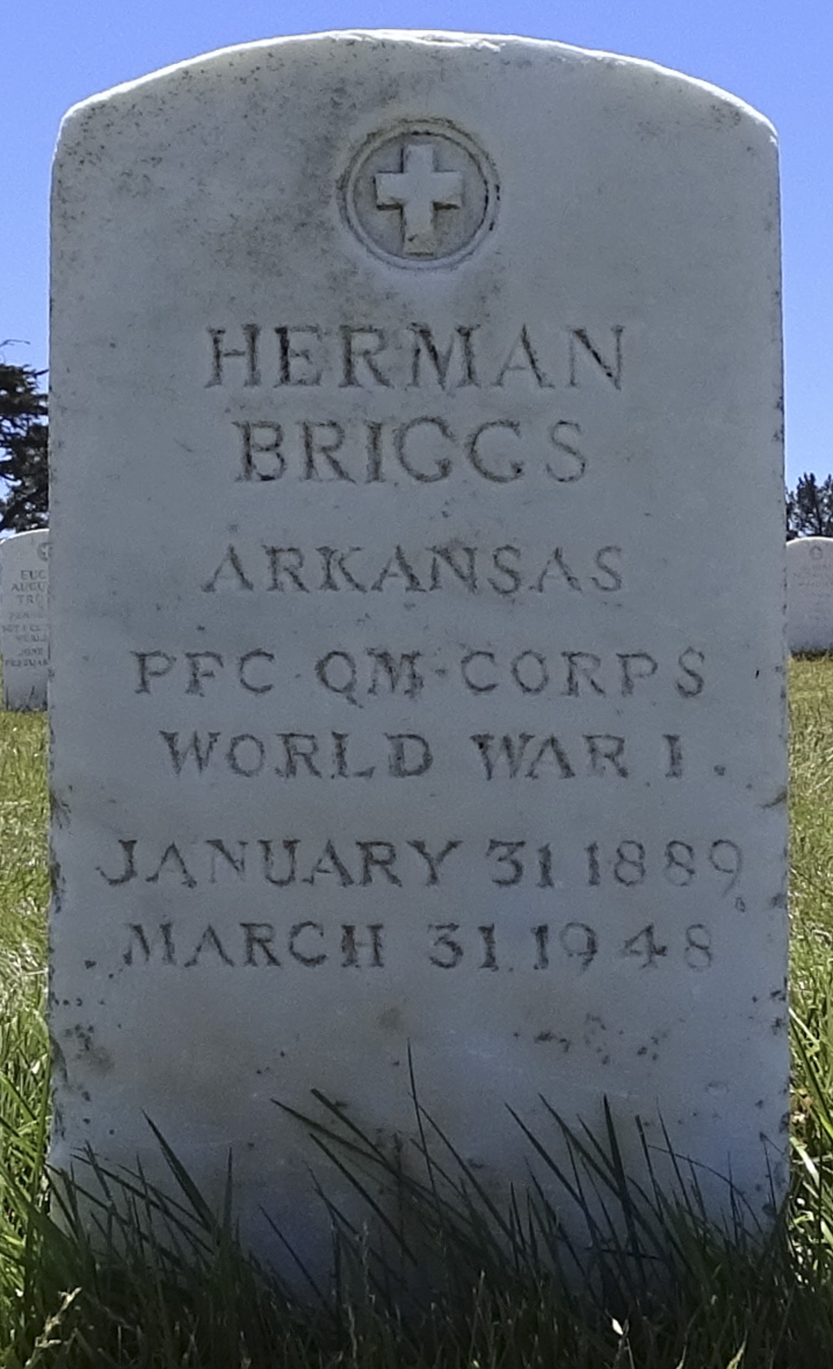 Gravesite marker image for herman briggs