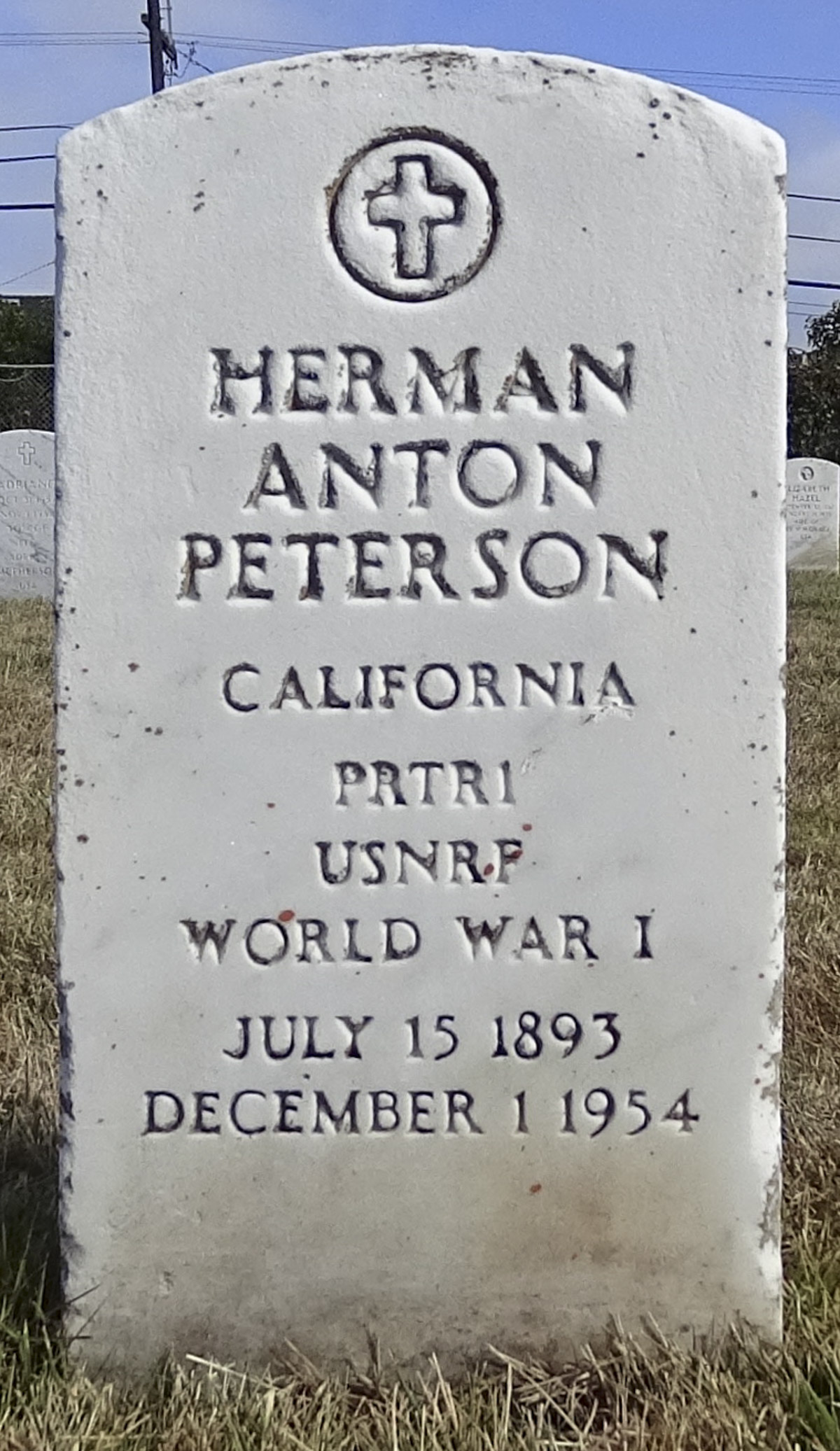 Gravesite marker image for herman anton peterson