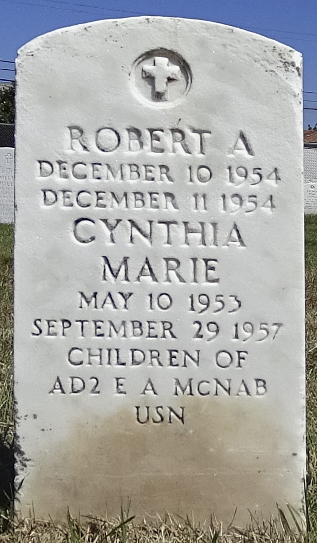 Gravesite marker image for robert a mcnab
