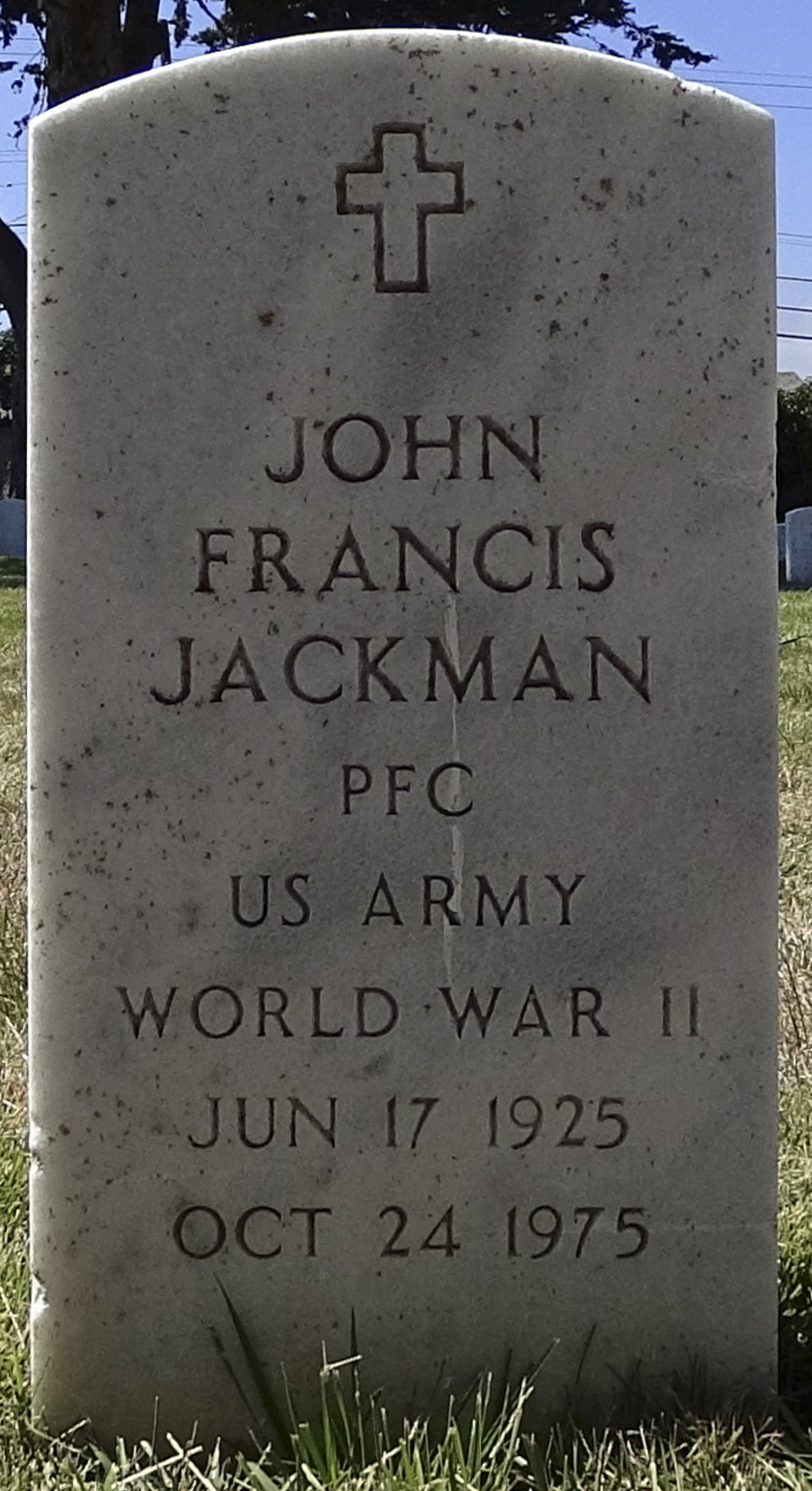Gravesite marker image for ronald j jackman
