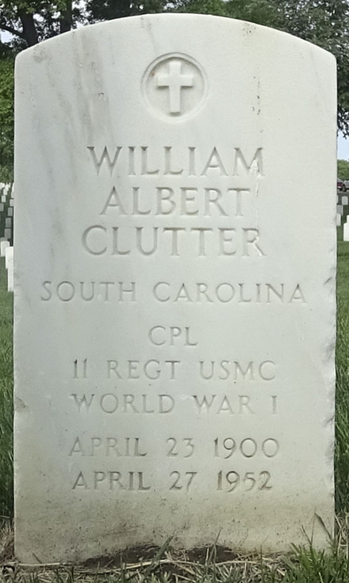 Gravesite marker image for william albert clutter