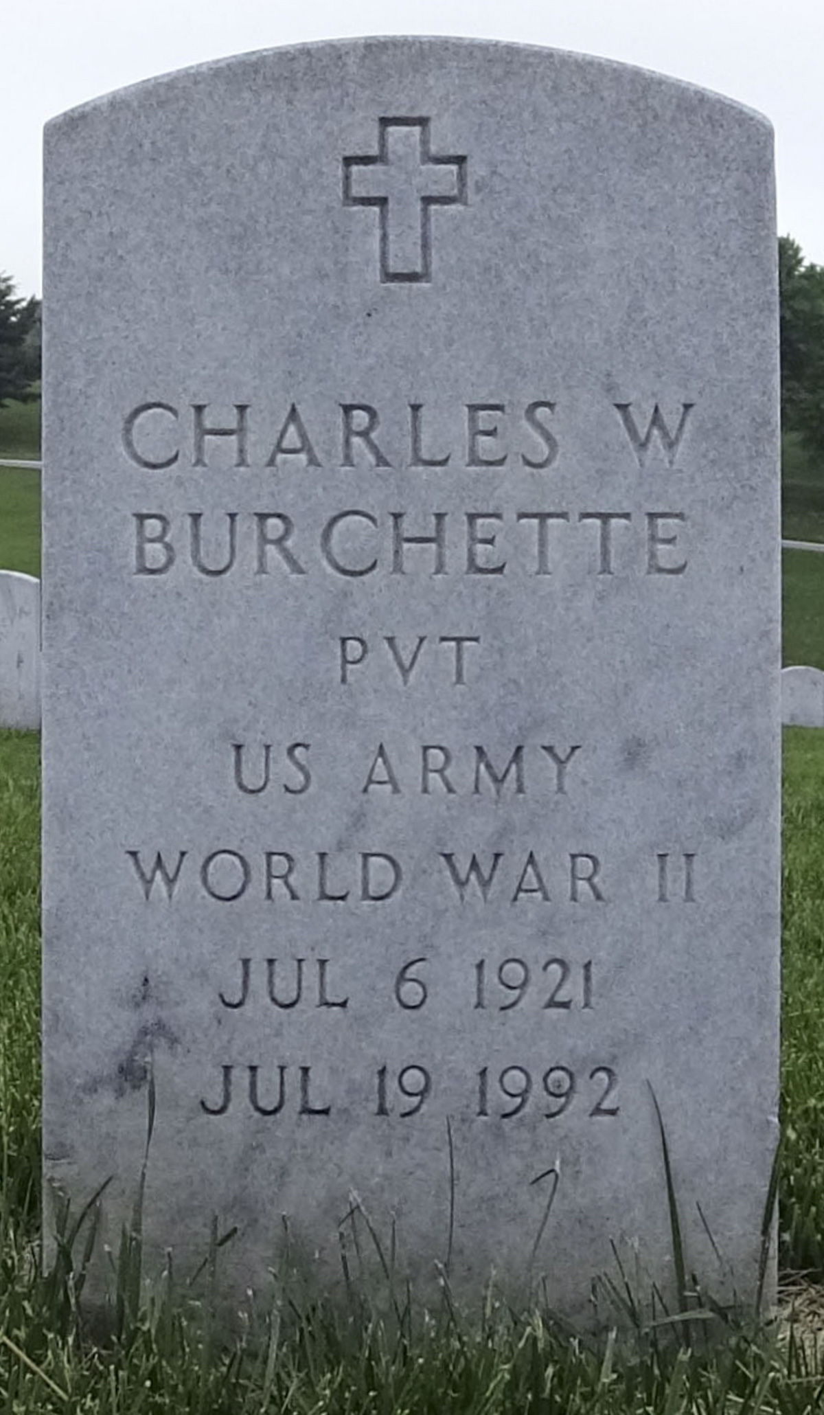 Gravesite marker image for charles w burchette
