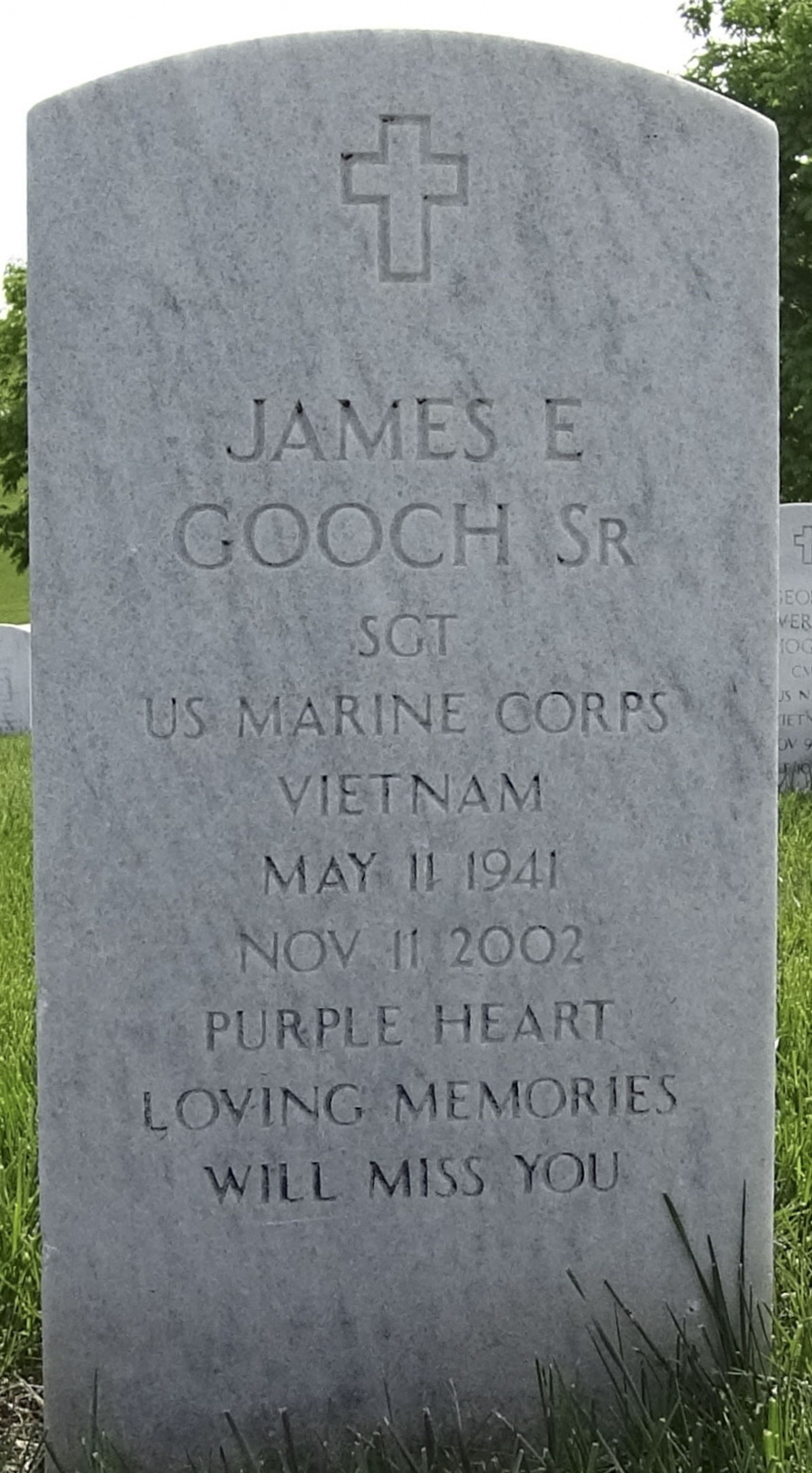 Gravesite marker image for james e gooch sr