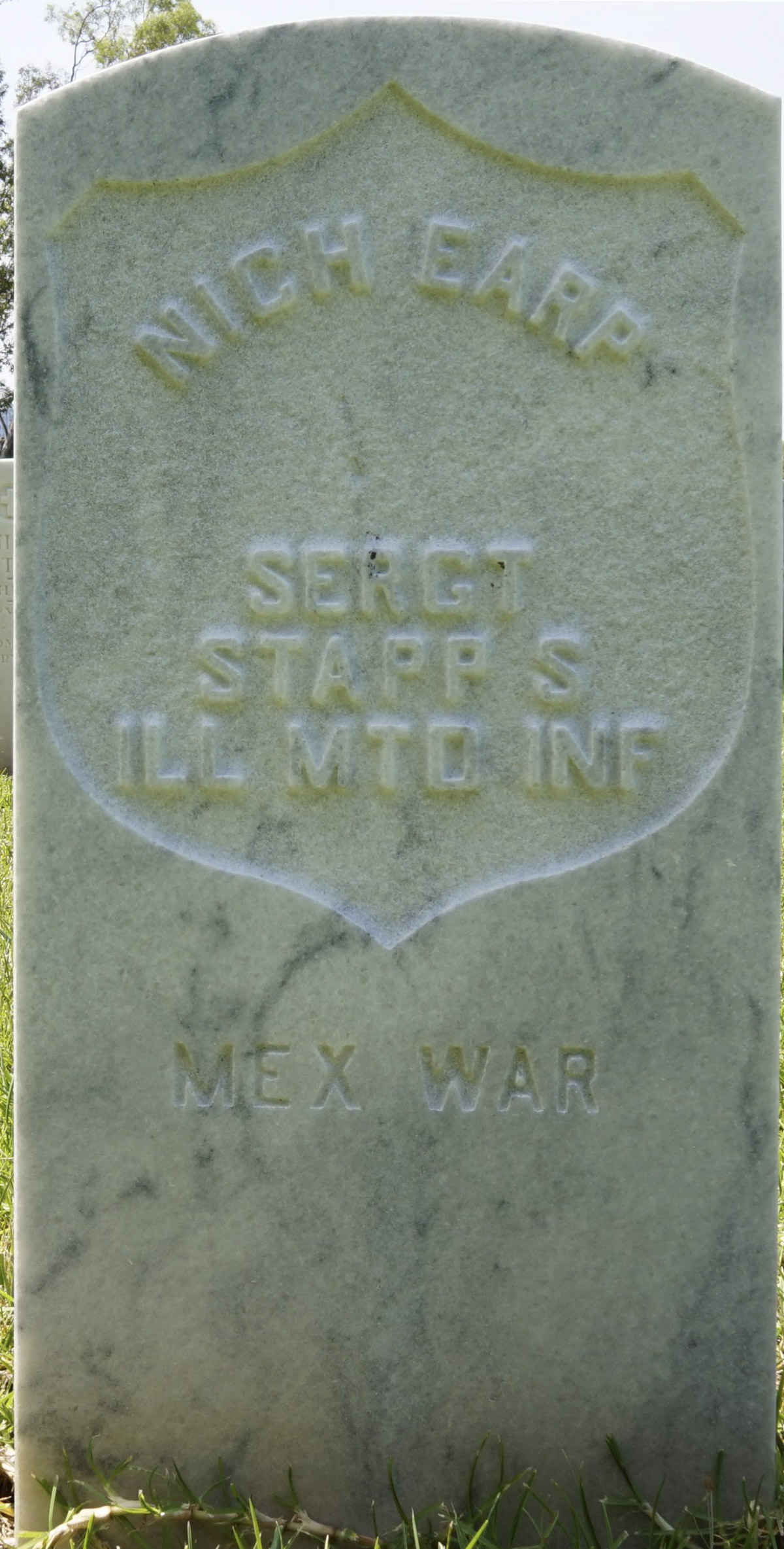 Gravesite marker image for nicholas porter earp