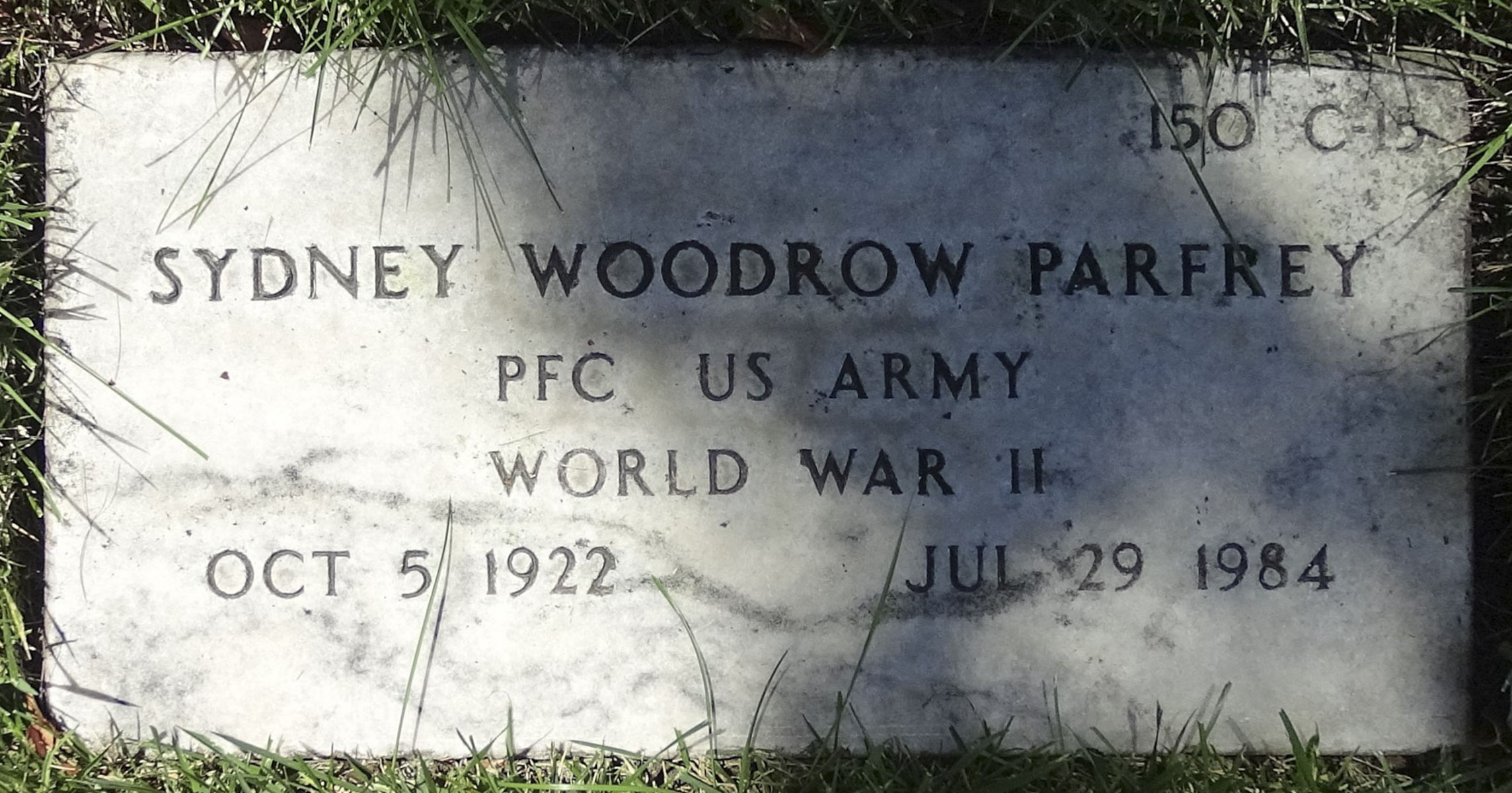 Gravesite marker image for sydney woodrow parfrey