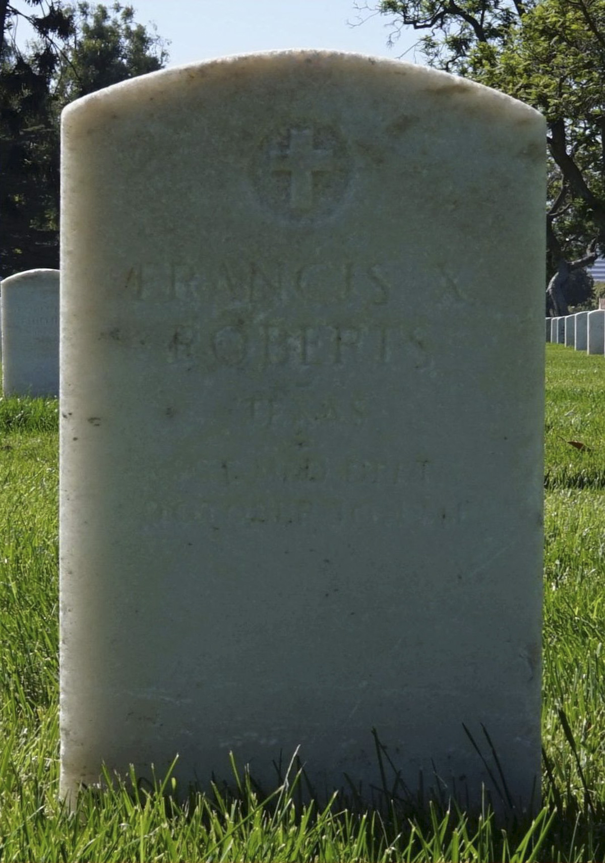 Gravesite marker image for francis x roberts