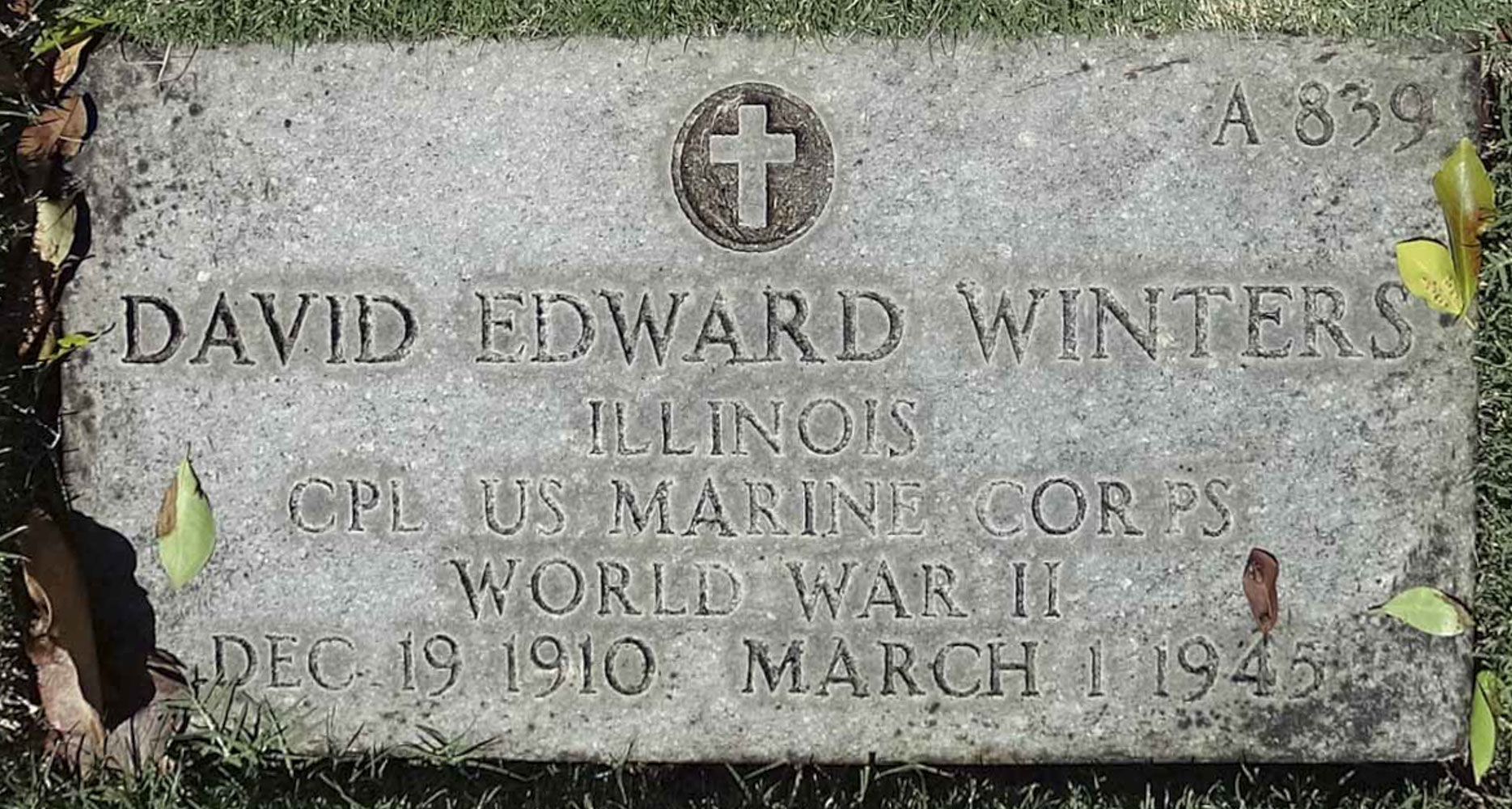 Gravesite marker image for david edward winters
