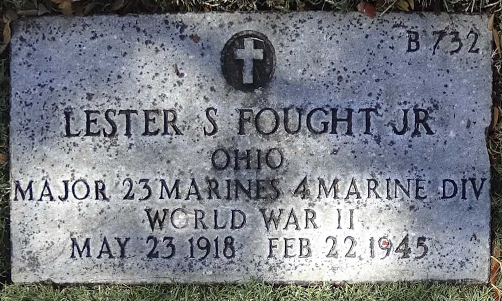 Gravesite marker image for lester s fought jr