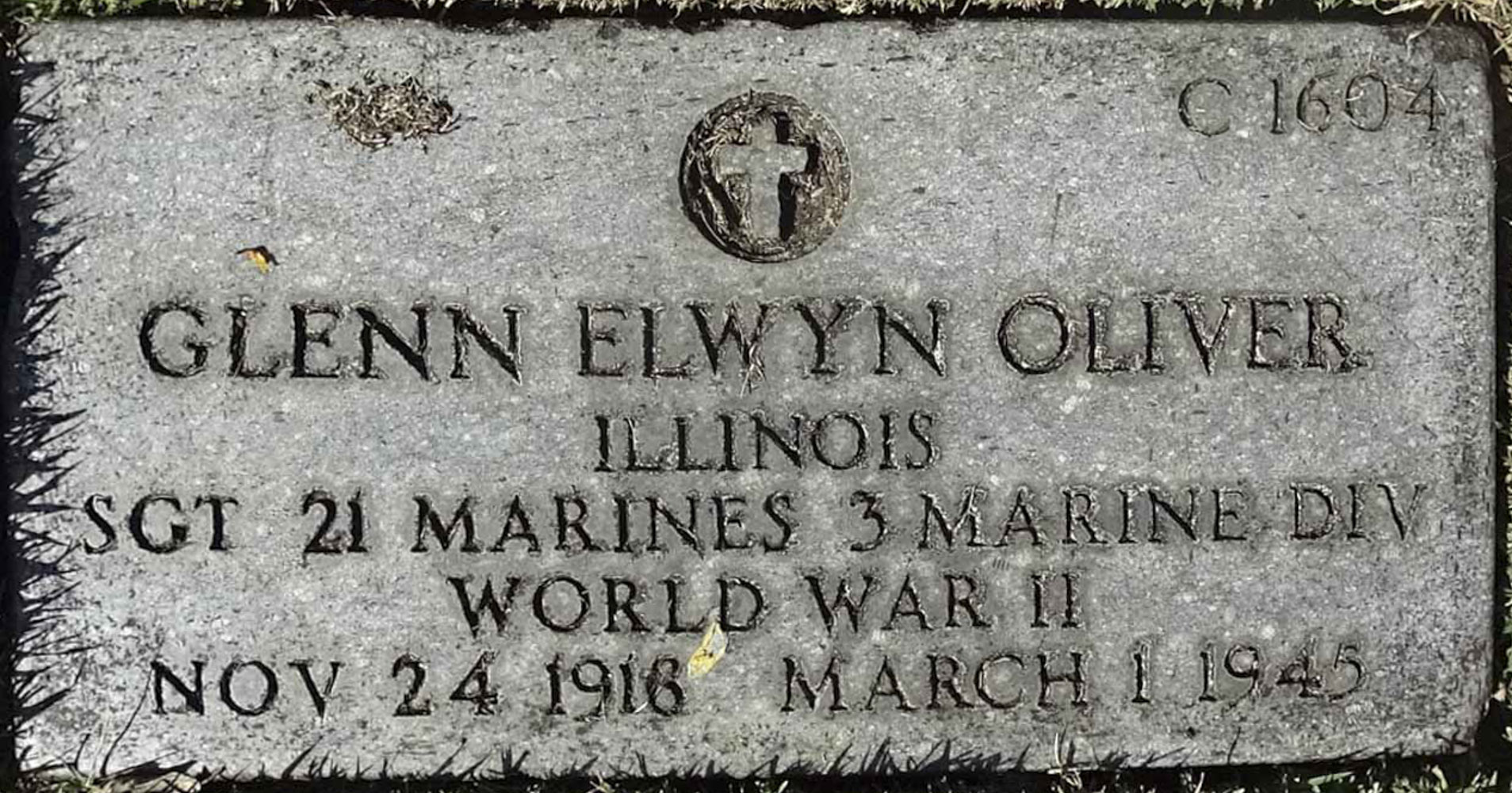 Gravesite marker image for glenn elwyn oliver